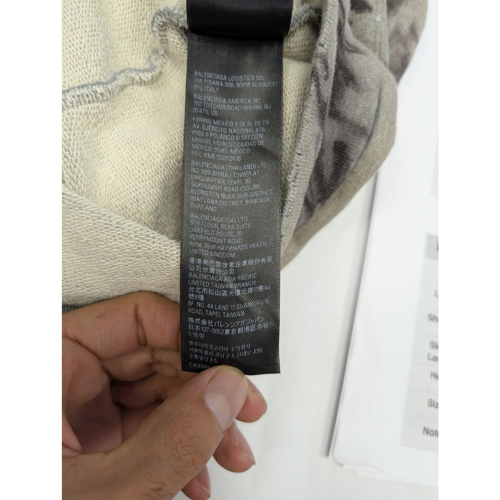 Balenciaga o1rshd1 Medium Fit Zip-Up Hoodie 1300 in Heather Grey Size US XS / EU 42 / 0 - 18 Thumbnail