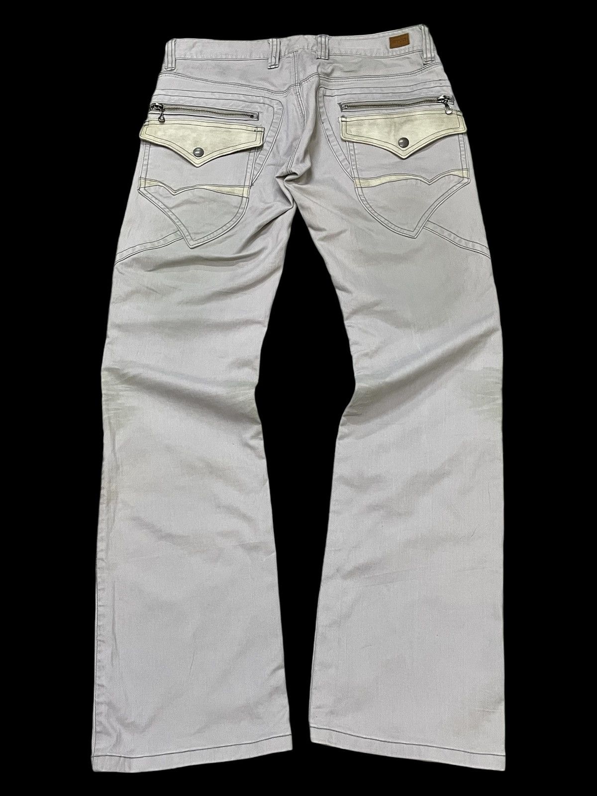 BUFFALO BOBS × Nicole Club × Shellac Nicole Club Smokey Gray Bush Pocket Flared Denim Pants Size US 32 / EU 48 - 2 Thumbnail