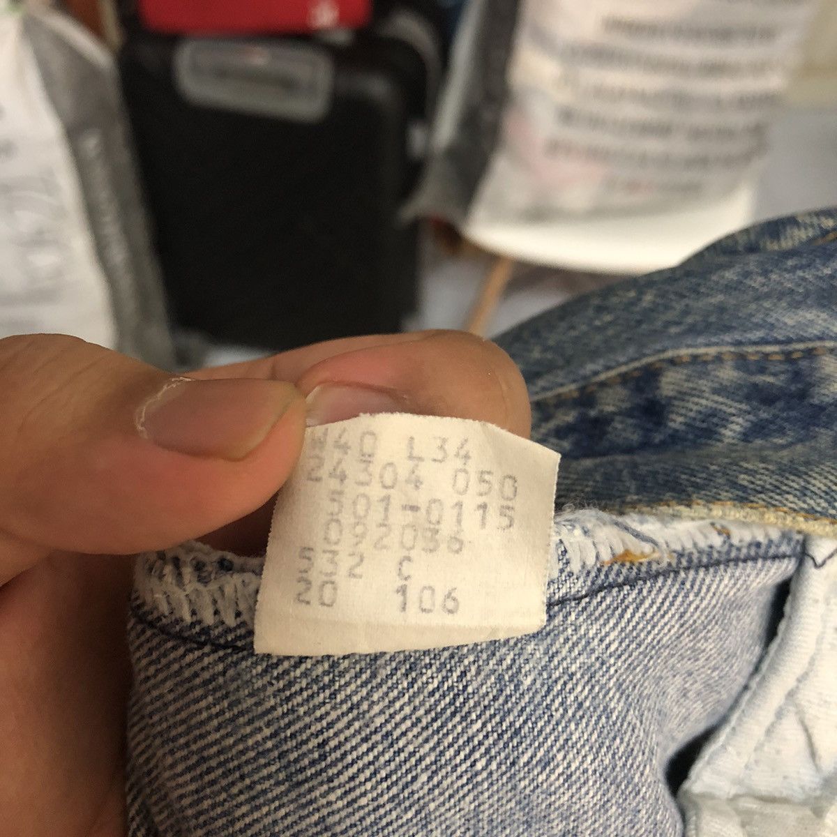 Levi's 80' Levis vintage Blue Denim Pants #A2572 Size US 39 - 22 Thumbnail