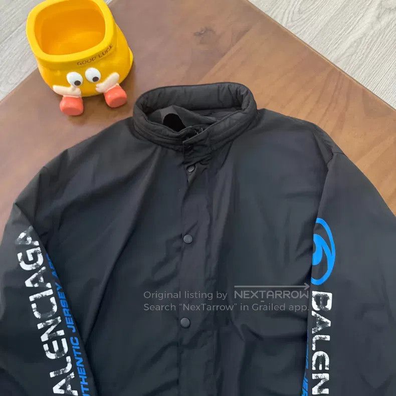 Balenciaga Balenciaga Coach Jacket Aged Black Blue Size US S / EU 44-46 / 1 - 2 Thumbnail