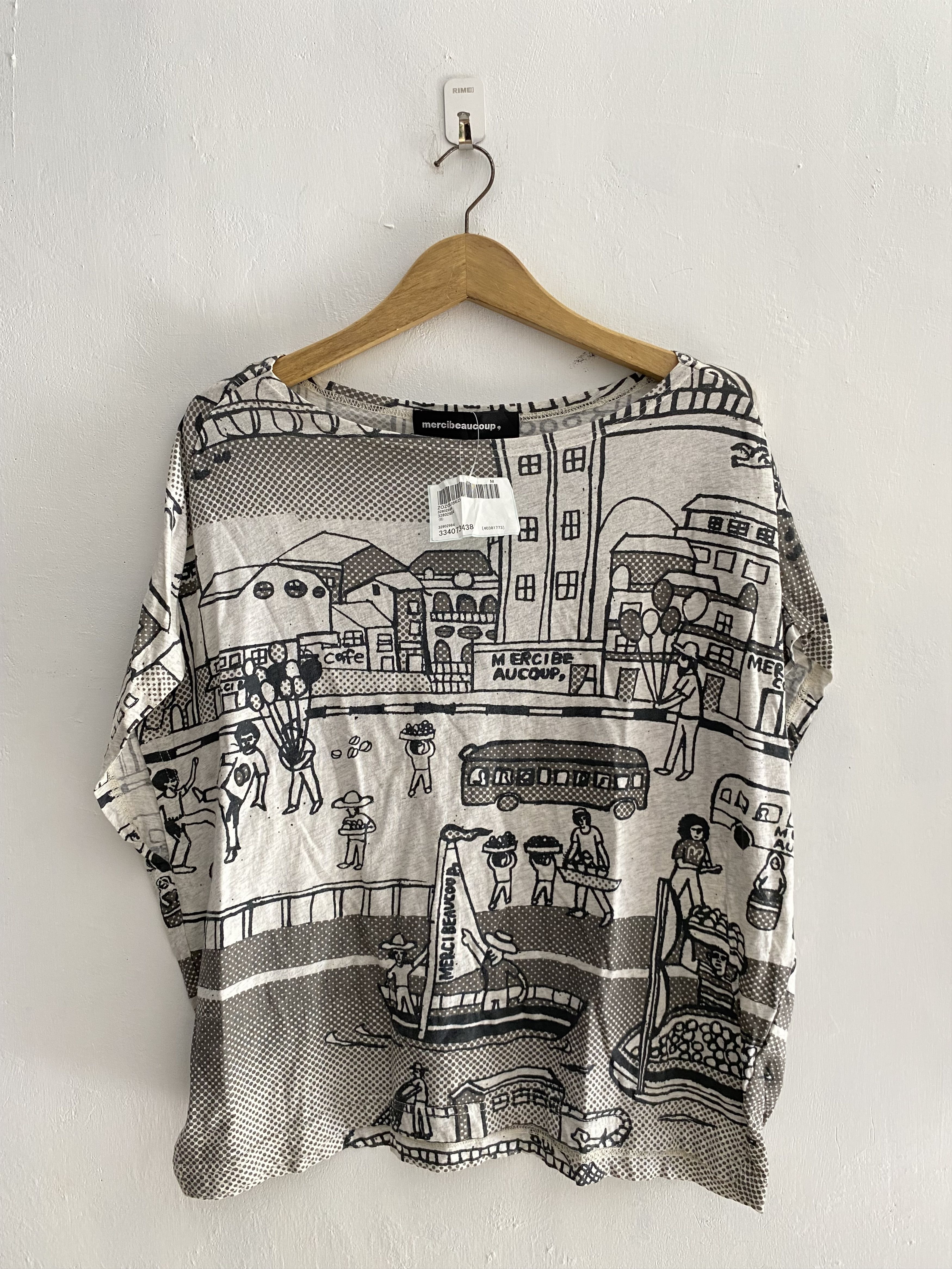 Japanese Brand × Vintage × mercibeaucoup Issey miyake Mercibeaucoup art all over print tee Size US M / EU 48-50 / 2 - 1 Thumbnail