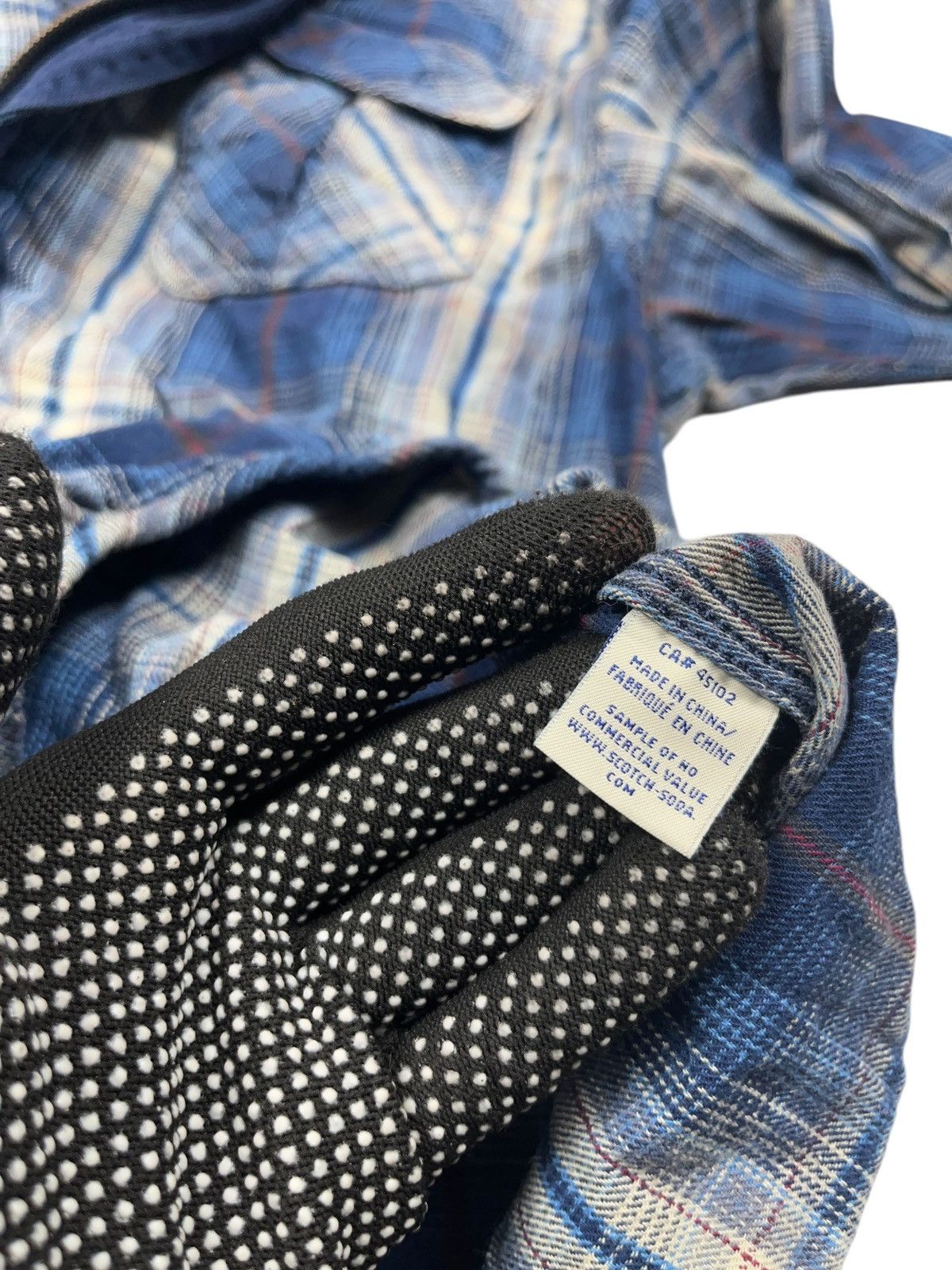Flannel × Scotch & Soda × Vintage Vintage Scotch & Sode 1/2 Zip Flannel Shirt y2k Size US S / EU 44-46 / 1 - 6 Thumbnail