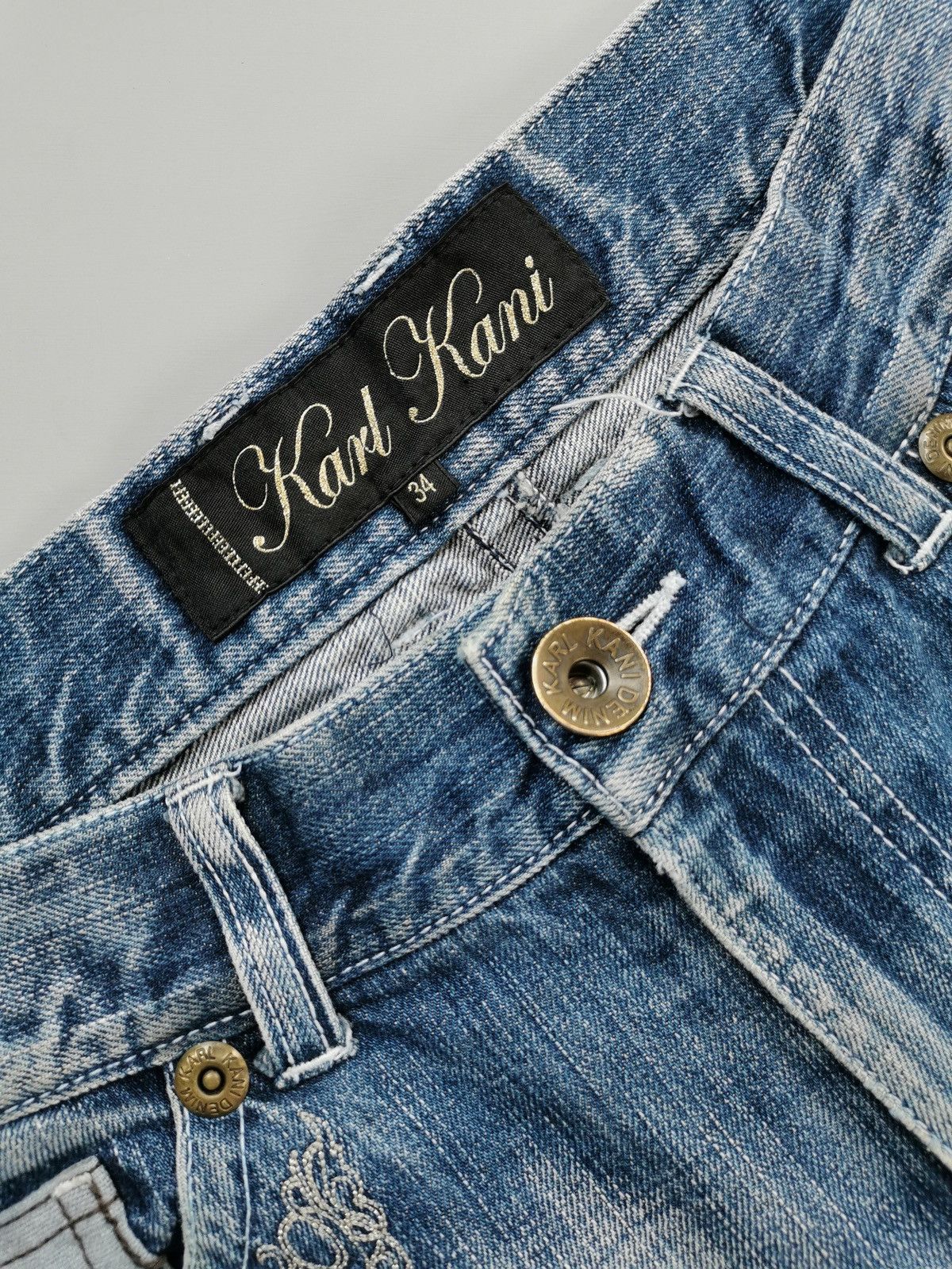 Vintage Vintage Karl Kani Embellish Denim Jeans Size US 34 / EU 50 - 8 Thumbnail