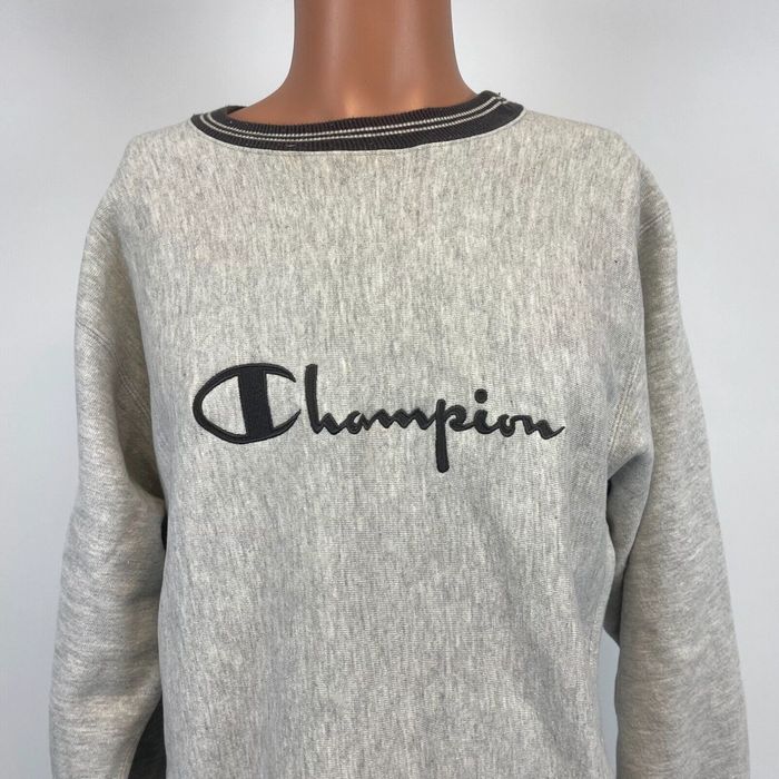 Champion uo exclusive reverse discount weave ringer crew neck sweatshir