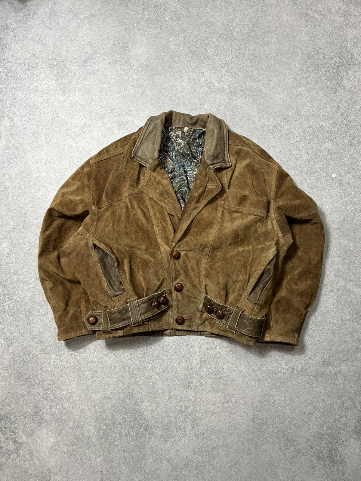 Genuine Leather × Japanese Brand Mega Rare Hype Brown Genuine Leather Jacket Size US M / EU 48-50 / 2 - 1 Thumbnail