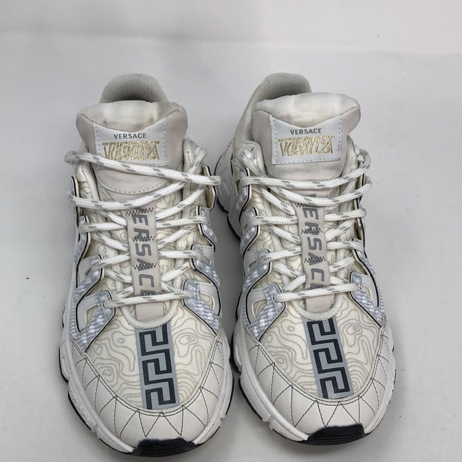 Versace Versace Womens Trigreca Bianco Oro DST539G Sneakers -Size 39 Size US 9 / IT 39 - 10 Thumbnail