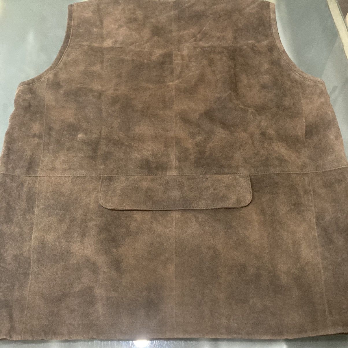 Japanese Brand Oversized Brown Pig Suede Leather Vest Size US S / EU 44-46 / 1 - 12 Thumbnail