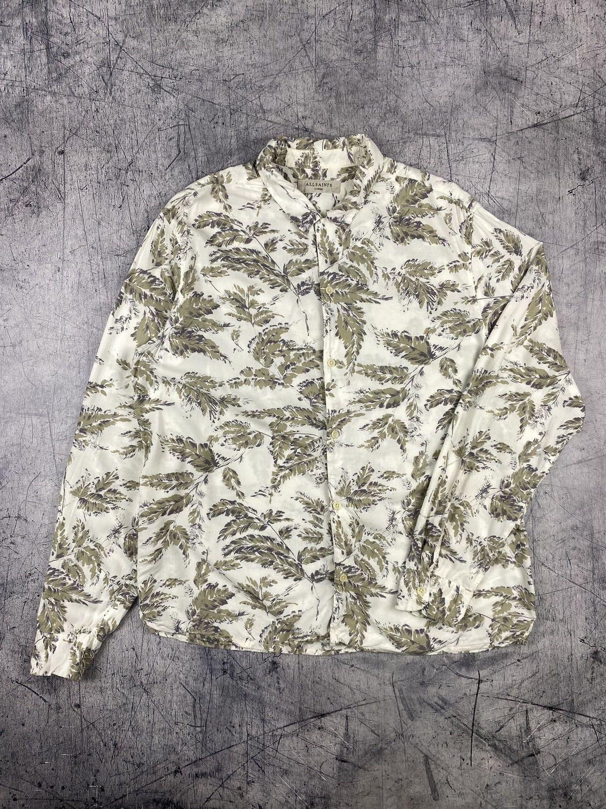 Allsaints Allsaints Long Sleeve Shirt Allover Floral Design Size L Size US L / EU 52-54 / 3 - 2 Thumbnail