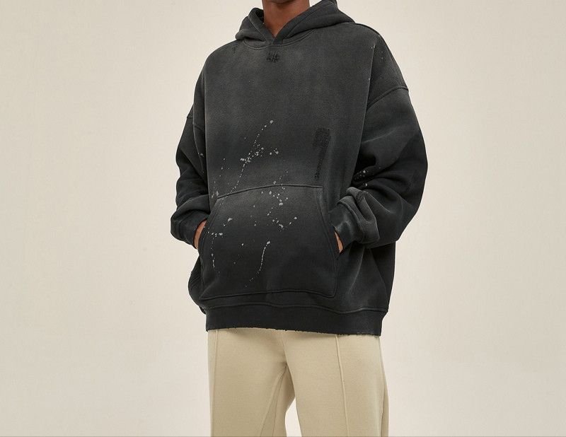 Japanese Brand × Vintage Speckled Ink Pullover Oversized Hoodie Size US M / EU 48-50 / 2 - 1 Thumbnail