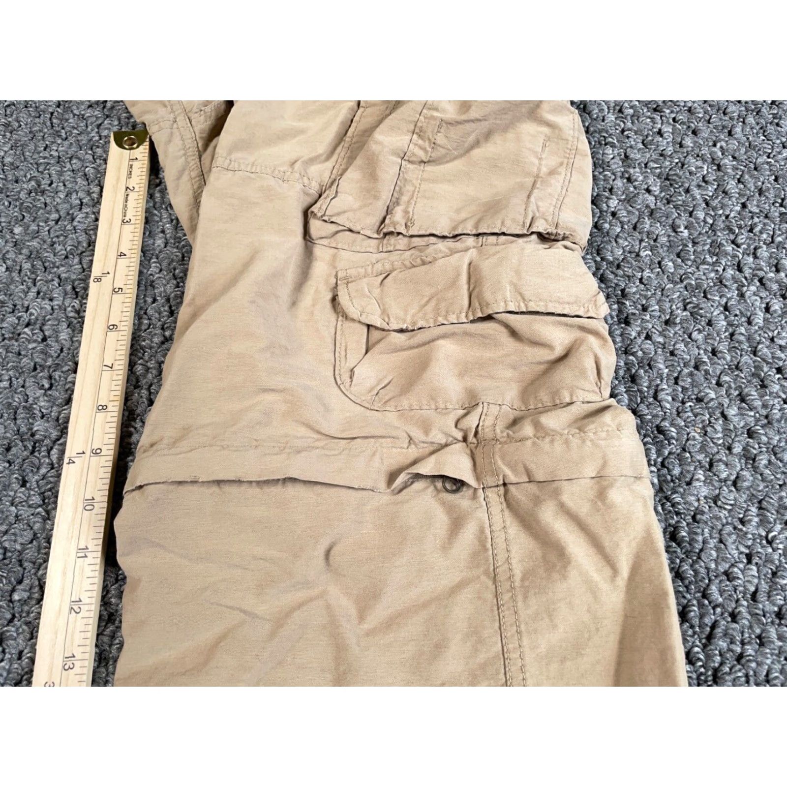 Vintage Vintage Men's Cargo Convertible Pants Shorts 30 x 30 Beige Y2K Hipster Punk Casual Size US 32 / EU 48 - 6 Thumbnail