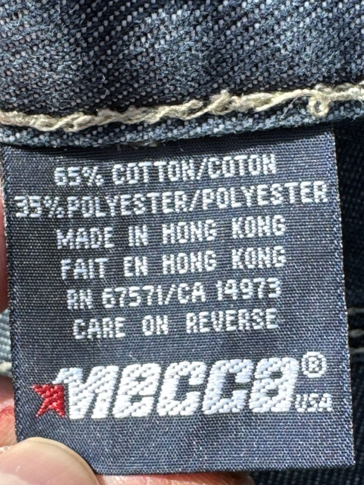 Mecca VINTAGE Mecca Jeans Mens 34 Blue Denim Y2K Big Pockets 34x32 Size US 34 / EU 50 - 12 Thumbnail