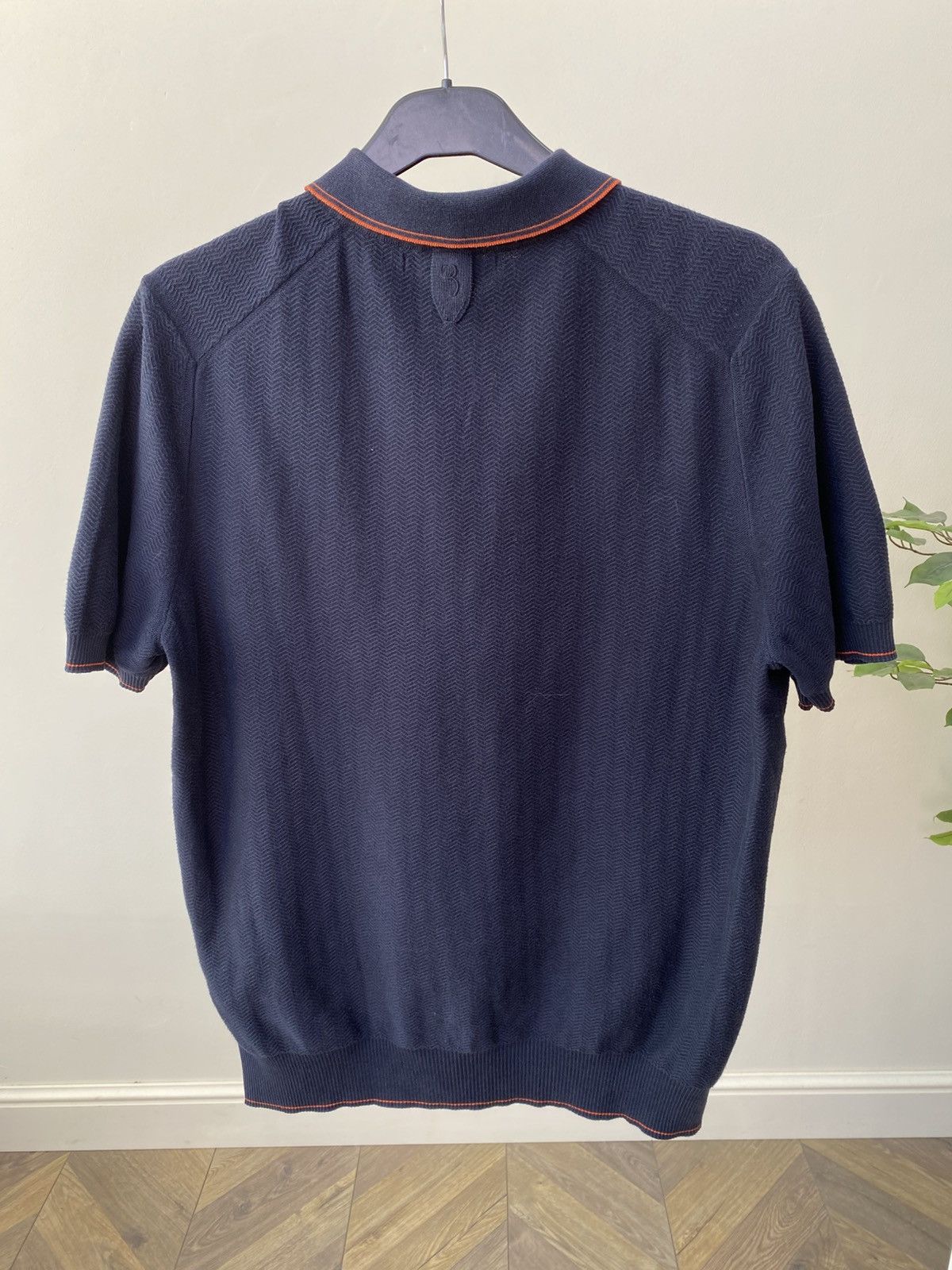 Billionaire Couture Vintage Billionaire Navy Knit Polo Shirt Men’s Short Sleeve Size US L / EU 52-54 / 3 - 9 Thumbnail
