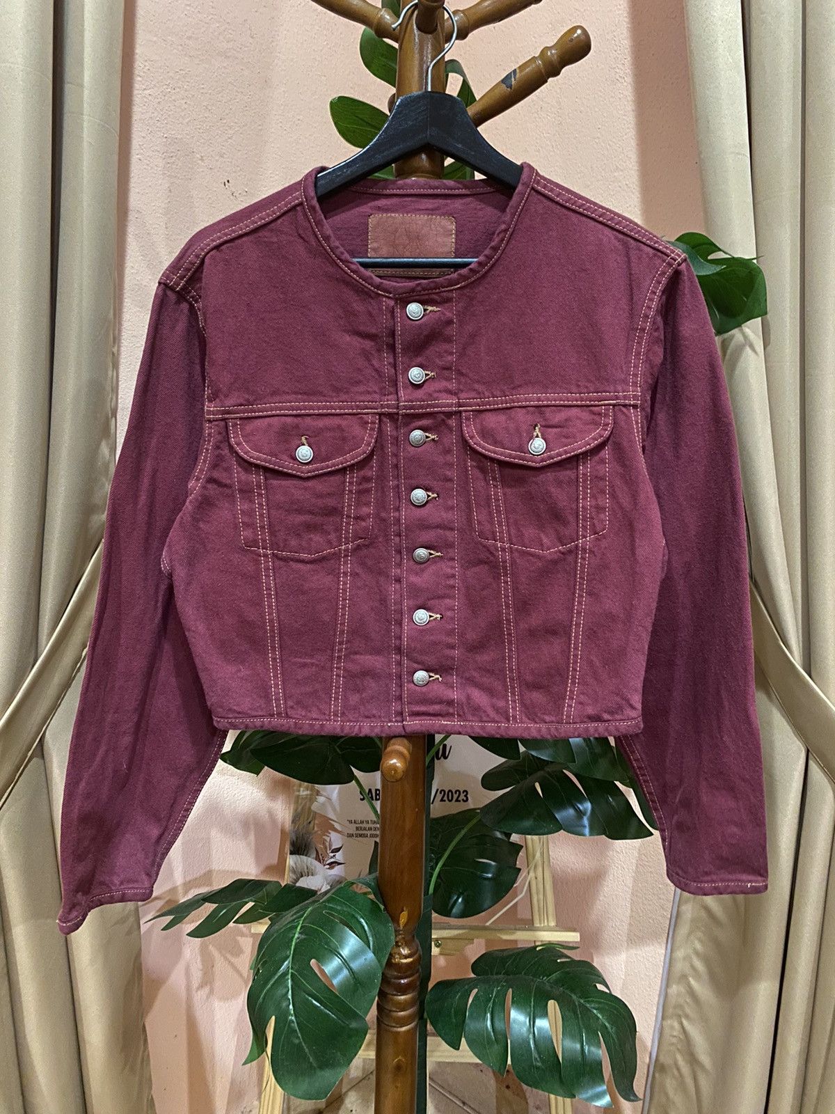 Camel × Vintage VINTAGE 80S CAMEL ROAD CROP DENIM JACKET Size M / US 6-8 / IT 42-44 - 3 Thumbnail