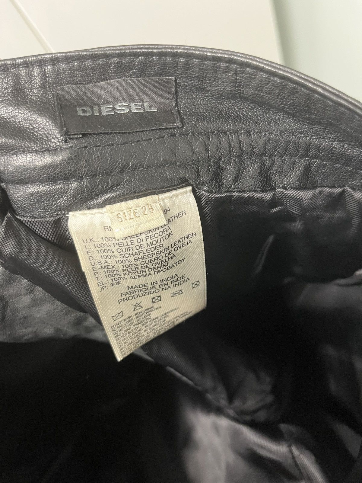 Diesel Distressed leather jeans. Size 29 Size US 29 - 6 Thumbnail
