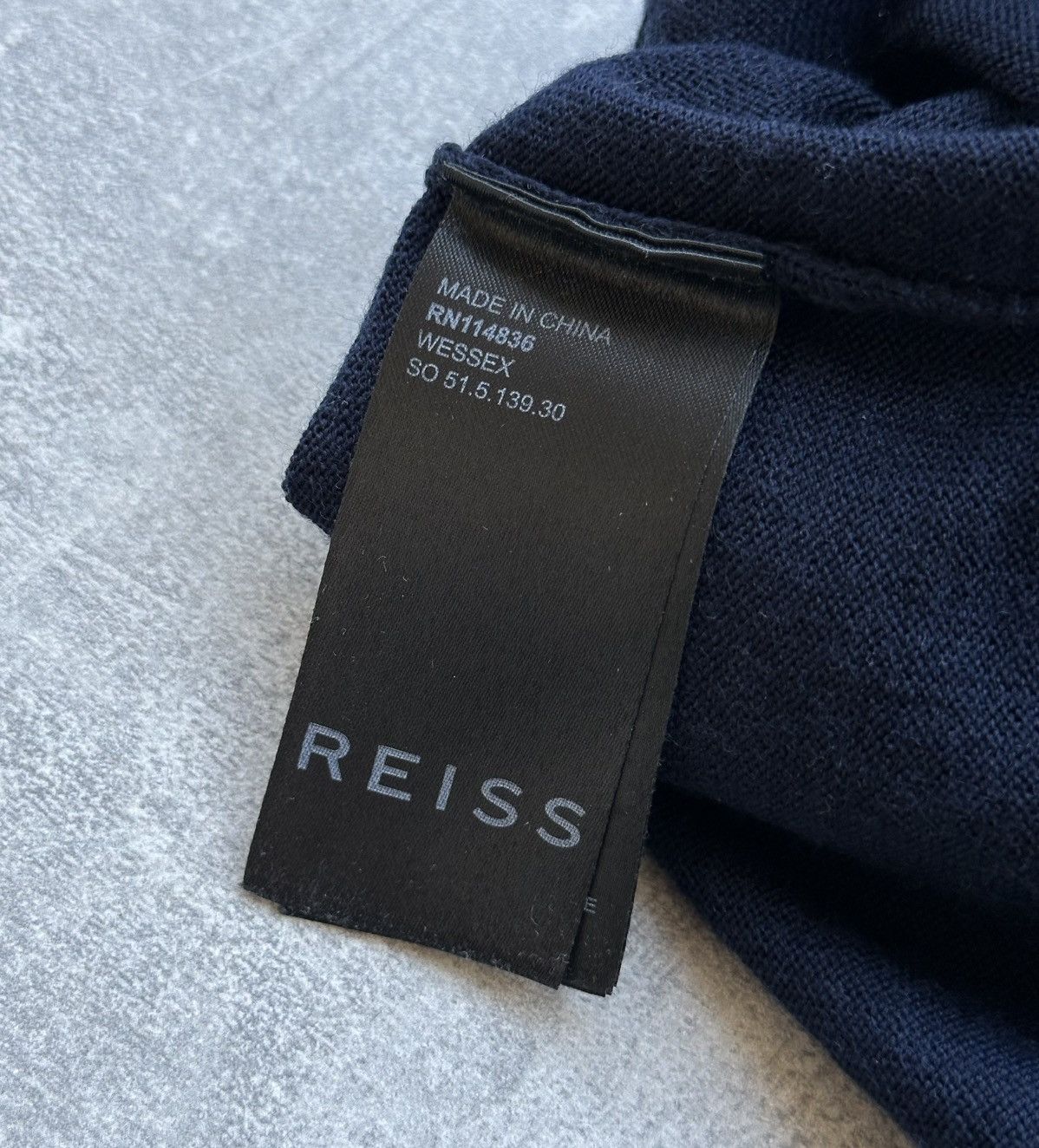 Reiss REISS Wessex Navy Blue Merino Wool Sweater Men’s Size M Size US M / EU 48-50 / 2 - 7 Thumbnail