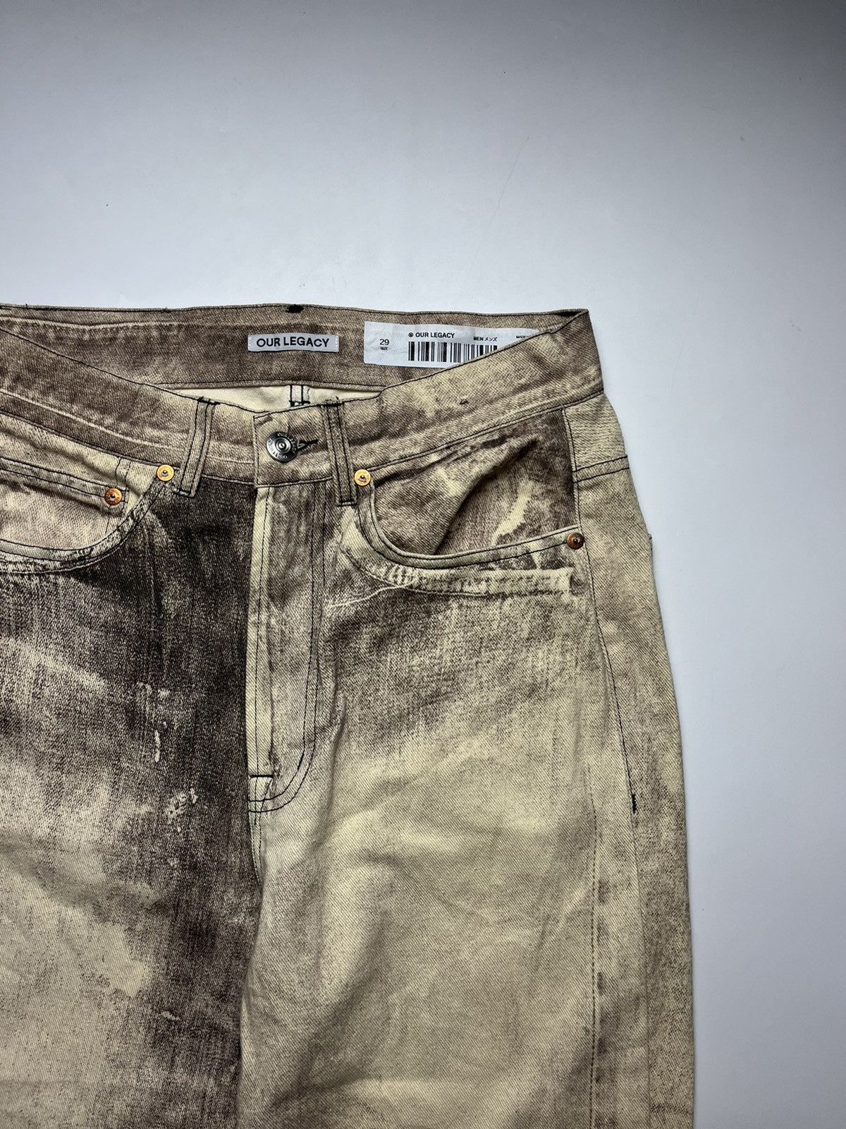 Our Legacy Our Legacy Third Cut Digital Print Denim Jeans Size US 29 - 4 Thumbnail