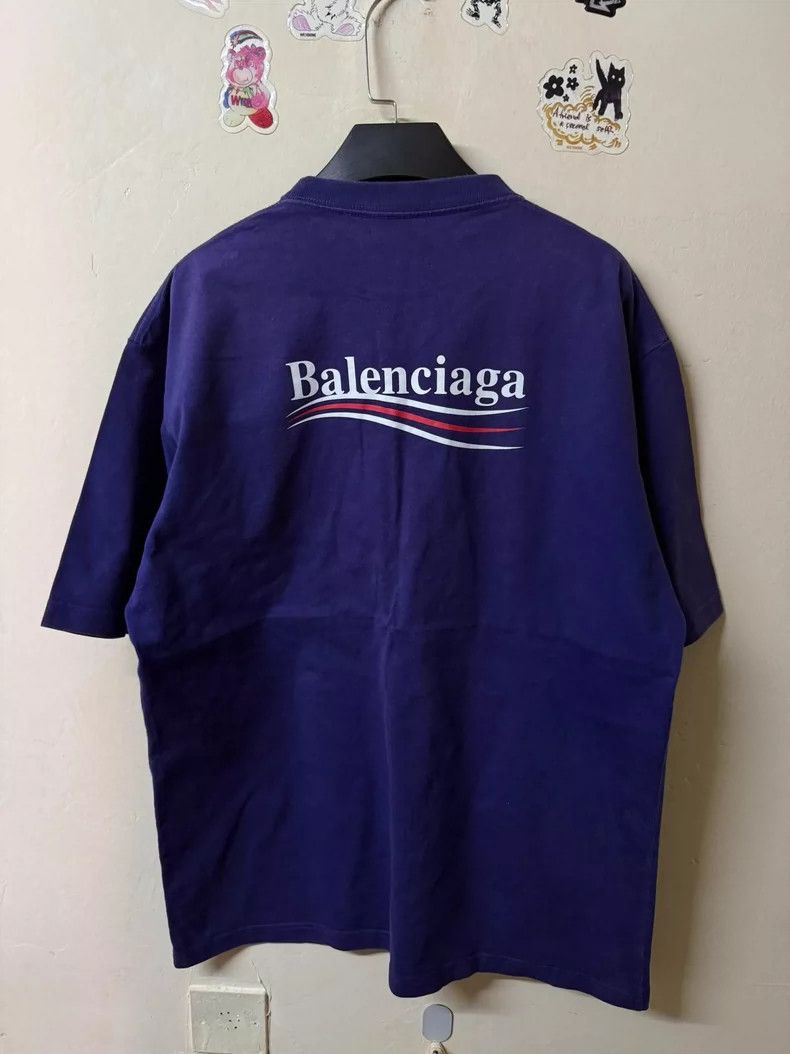 Balenciaga Balenciaga Blue Cola printed short sleeves 2505-Nextarrow Size US XS / EU 42 / 0 - 2 Thumbnail