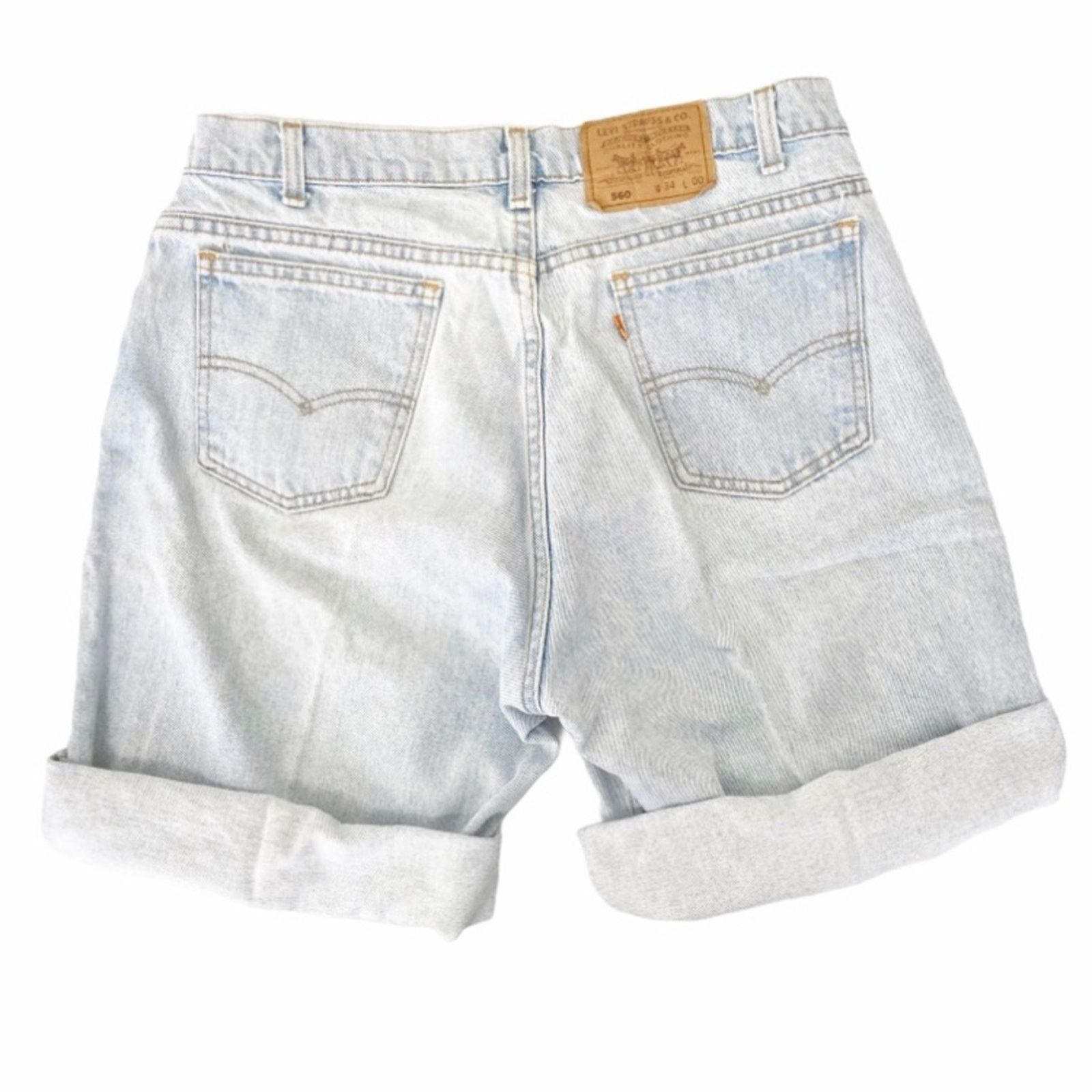 Levi's Vintage Levi’s 560 High Waisted Jean Shorts Size 32" / US 10 / IT 46 - 2 Thumbnail