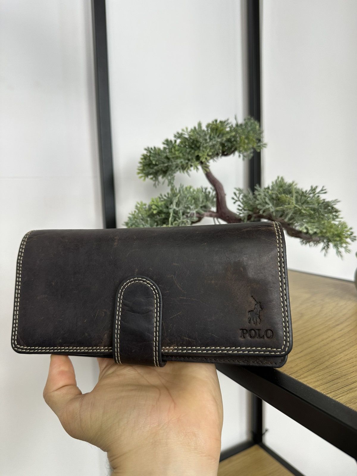 Polo Ralph Lauren Vintage Polo by Ralph Lauren Leather Long Wallet Purse Brown Size ONE SIZE - 15 Thumbnail