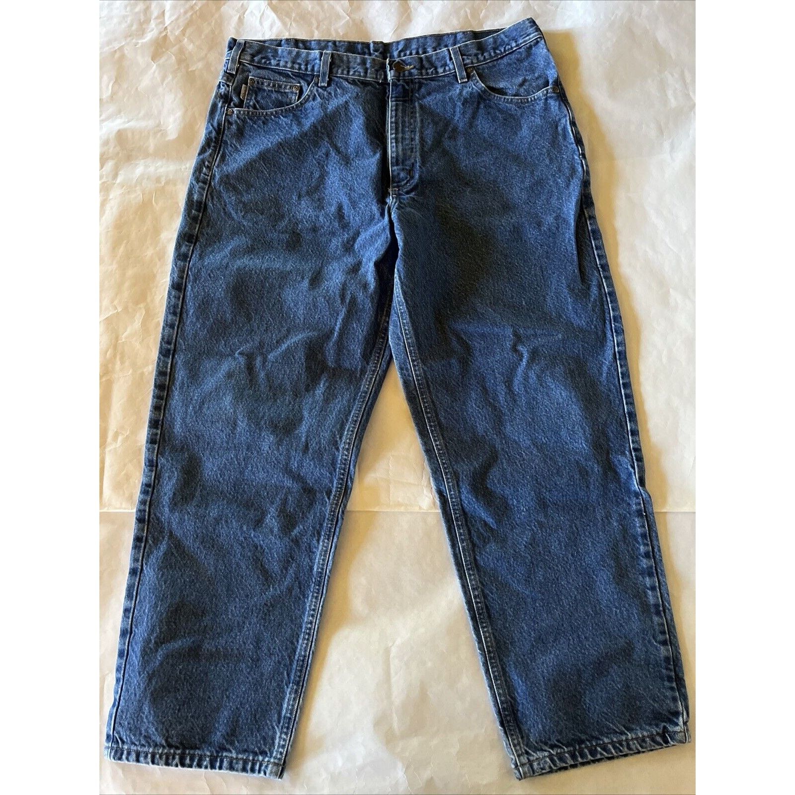 Carhartt Carhartt Jeans Men’s 38x30 Relaxed Fit Denim Blue Dark Wash Size US 38 / EU 54 - 2 Thumbnail