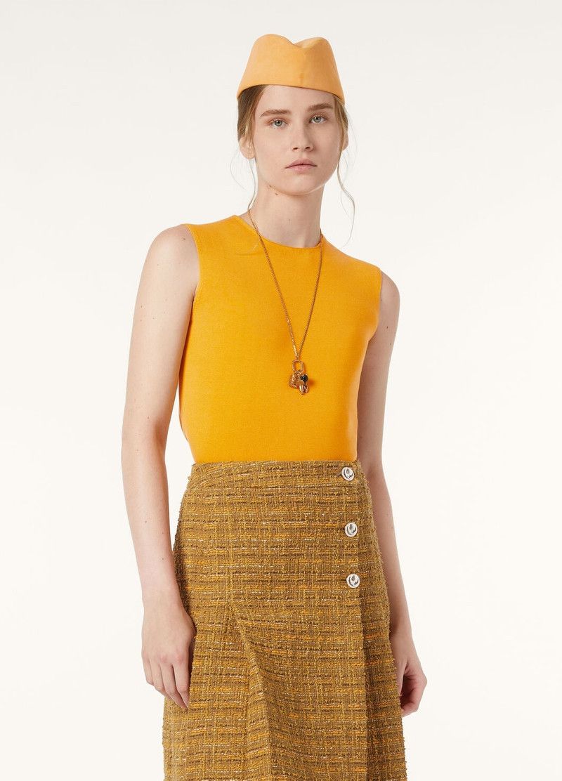 Loro Piana o1srvl11e0526 FAO4226 Siena Tank Top in Yellow Size S / US 4 / IT 40 - 4 Thumbnail