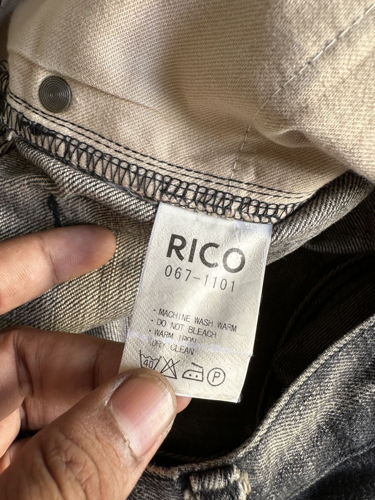 Japanese Brand Rico Japan Distressed Denim Size US 32 / EU 48 - 21 Thumbnail