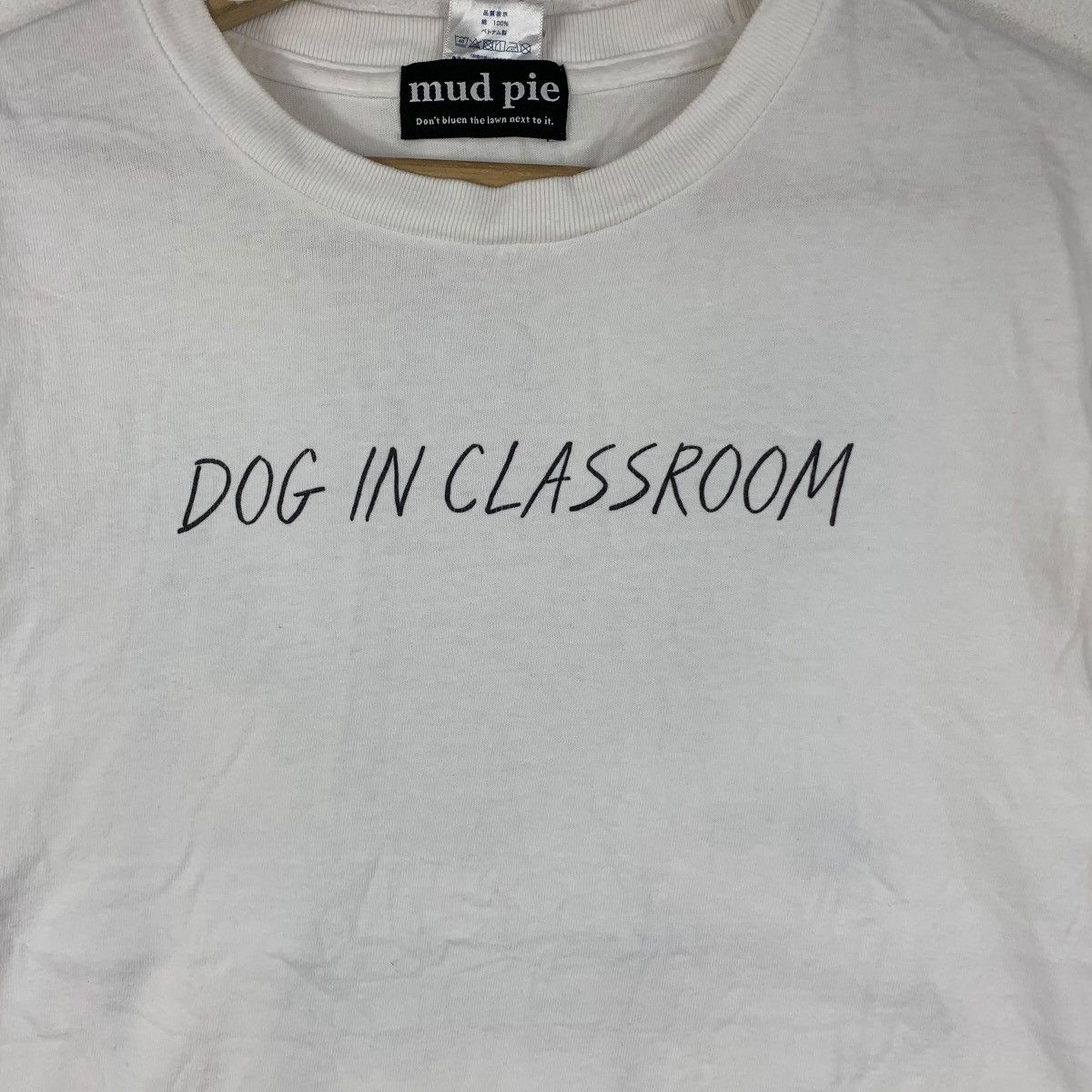 Vintage MUD PIE Dog In Classroom Shibuya Club Quattro Tee Shirt Top Size US M / EU 48-50 / 2 - 4 Thumbnail