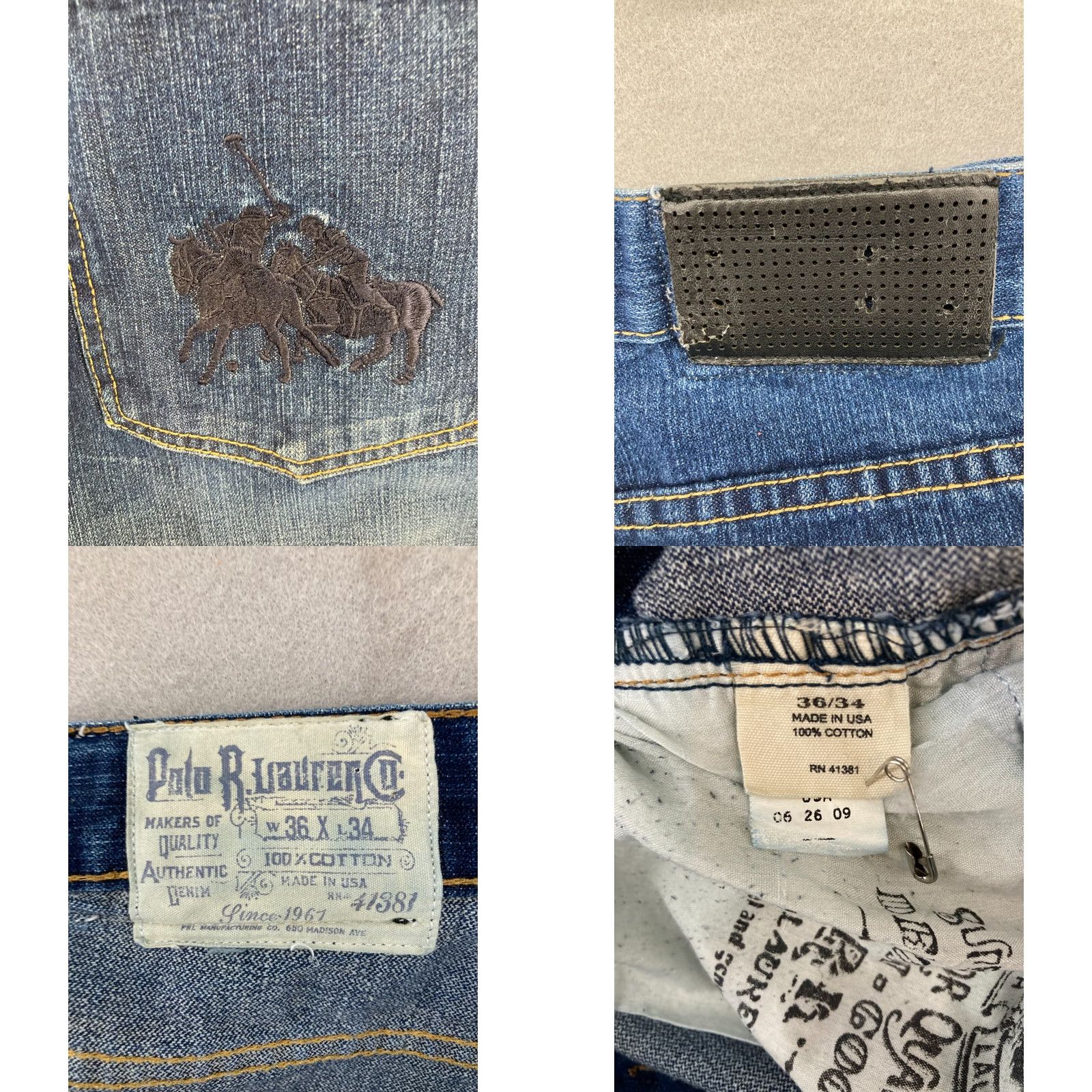 Polo Ralph Lauren Polo Ralph Lauren Jeans Mens Blue Size 36x34 Cotton USA Made Distressed Patches Straight Denim Horse pic Size US M / EU 48-50 / 2 - 9 Thumbnail