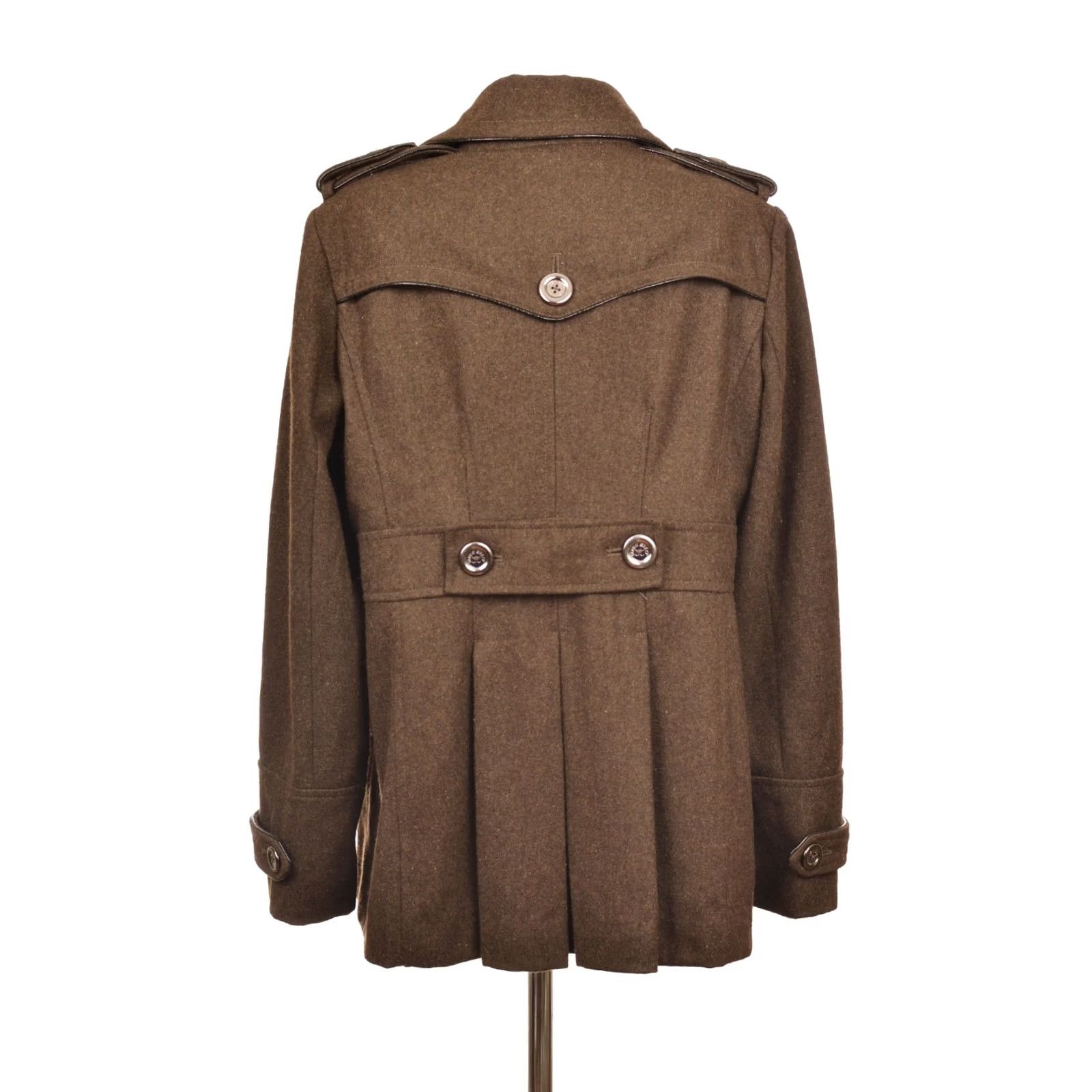 Miss Sixty VINTAGE Miss Sixty M60 Double Breasted Wool Viscose Blend Coat Jacket XL Brown Pea Coat Womens Size XL / US 12-14 / IT 48-50 - 3 Thumbnail