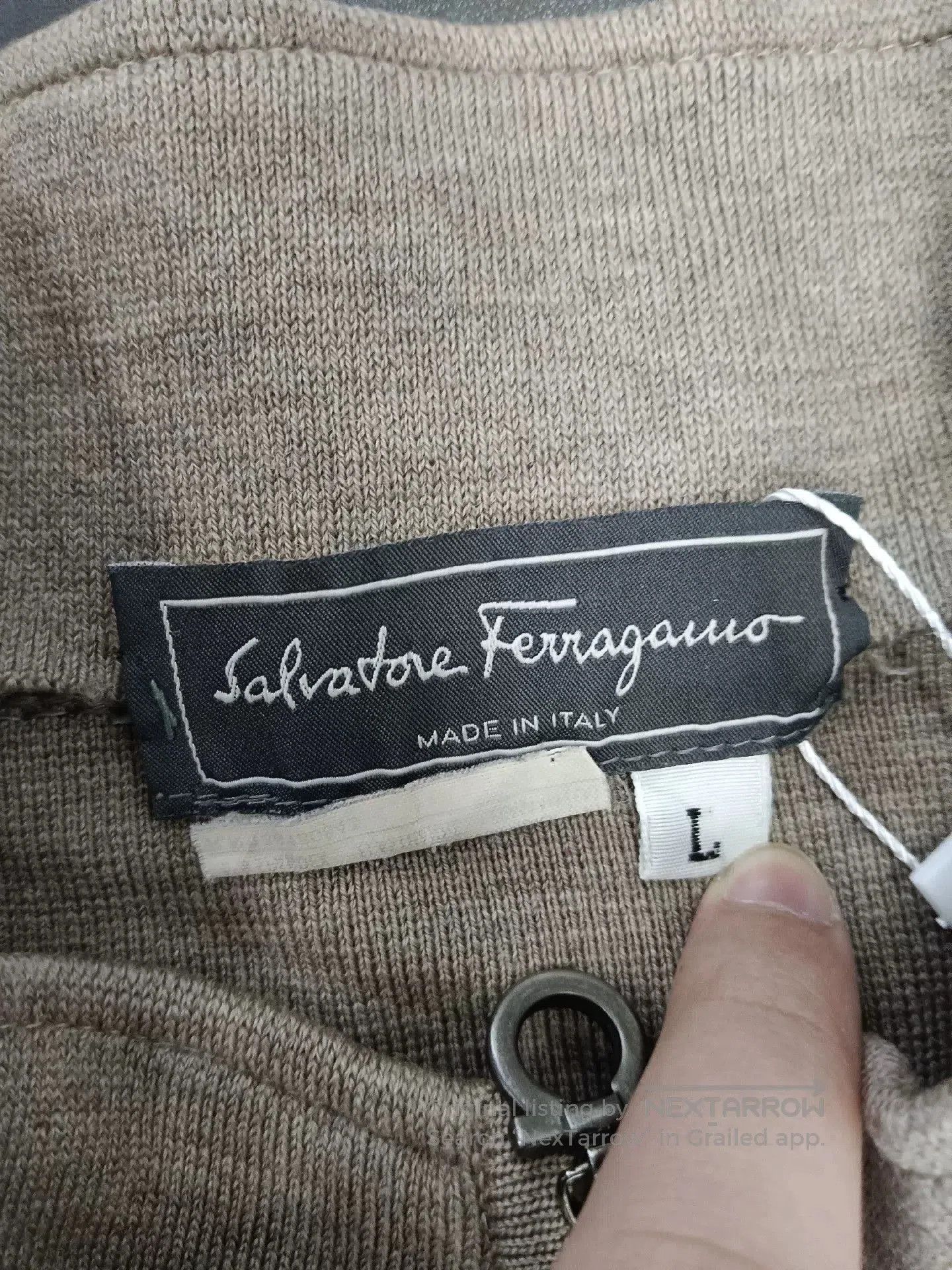 Salvage salvafove knit cardigan in light brown. Size US L / EU 52-54 / 3 - 3 Thumbnail