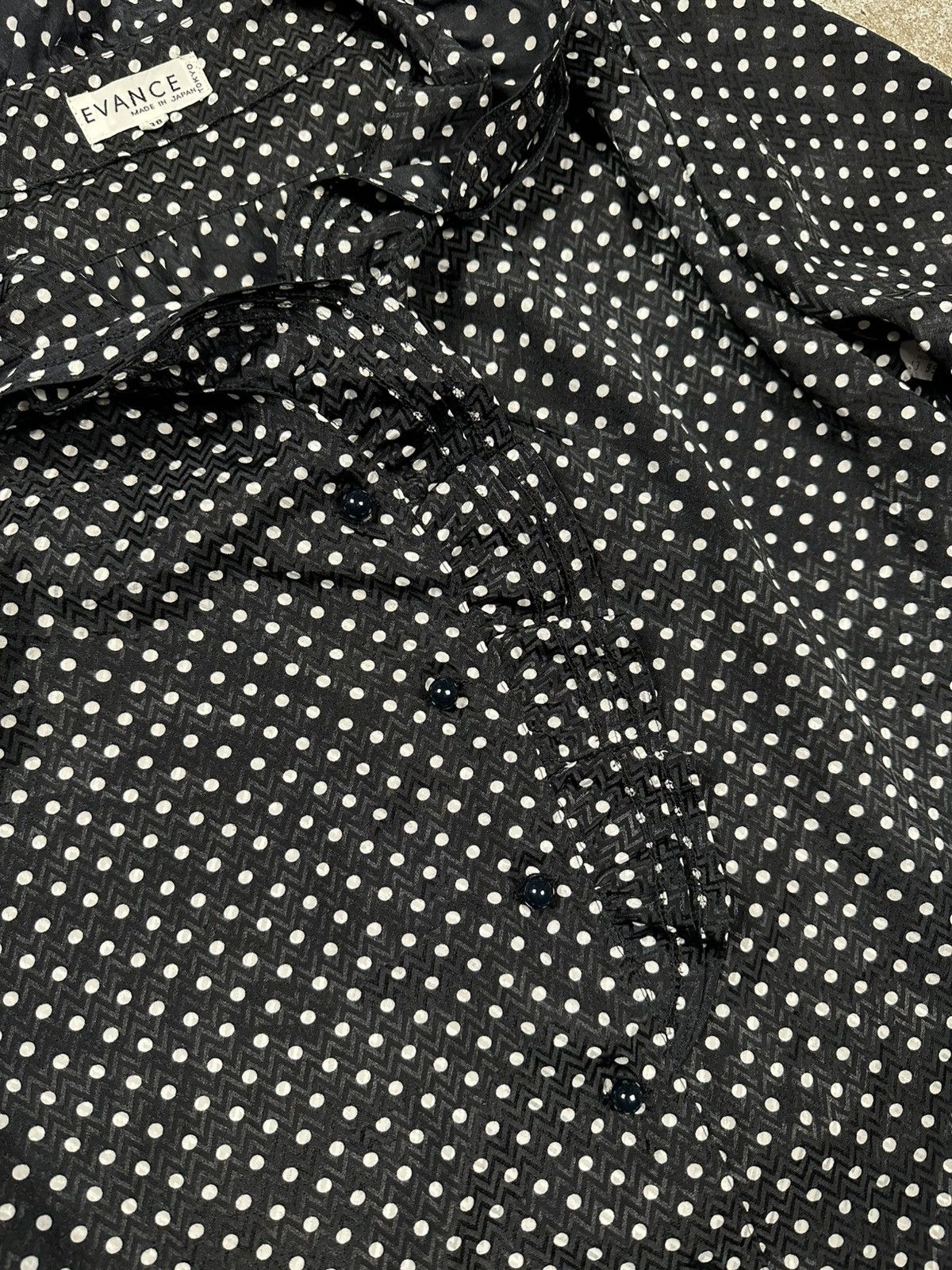 Japanese Brand × Vintage Vintage 90s Evance Tokyo Polka Dot Avant Garde Shirt Size XS / US 0-2 / IT 36-38 - 6 Thumbnail