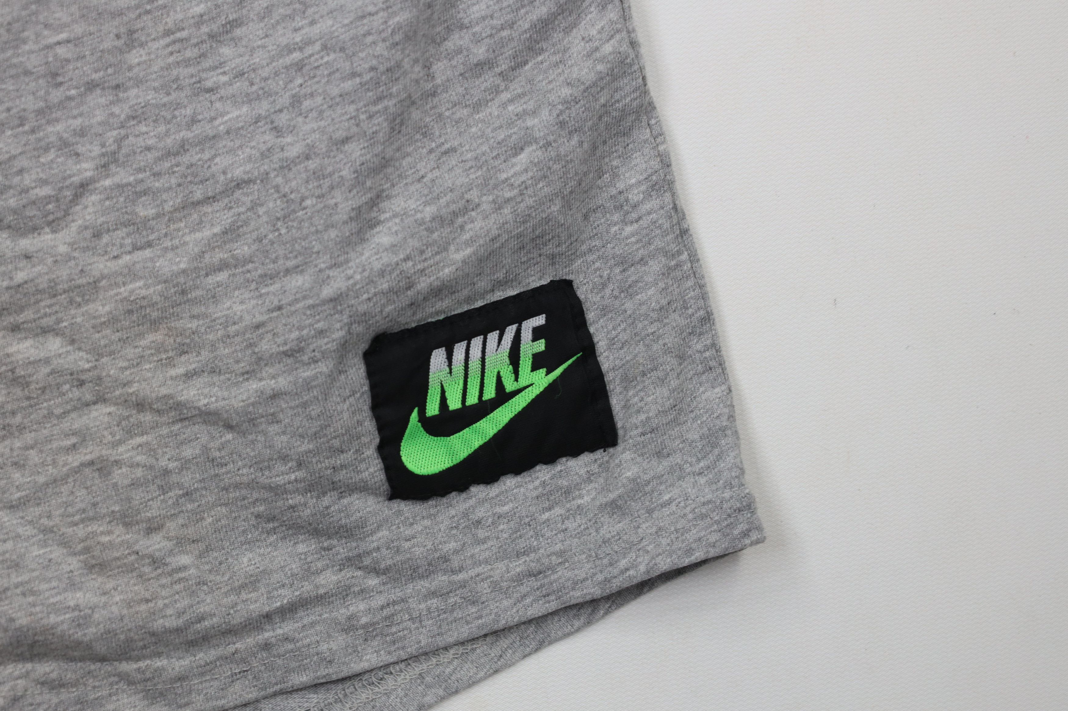 Nike × Vintage Vintage 90s Nike Box Logo Above Knee Shorts Heather Gray USA Size US 36 / EU 52 - 5 Thumbnail
