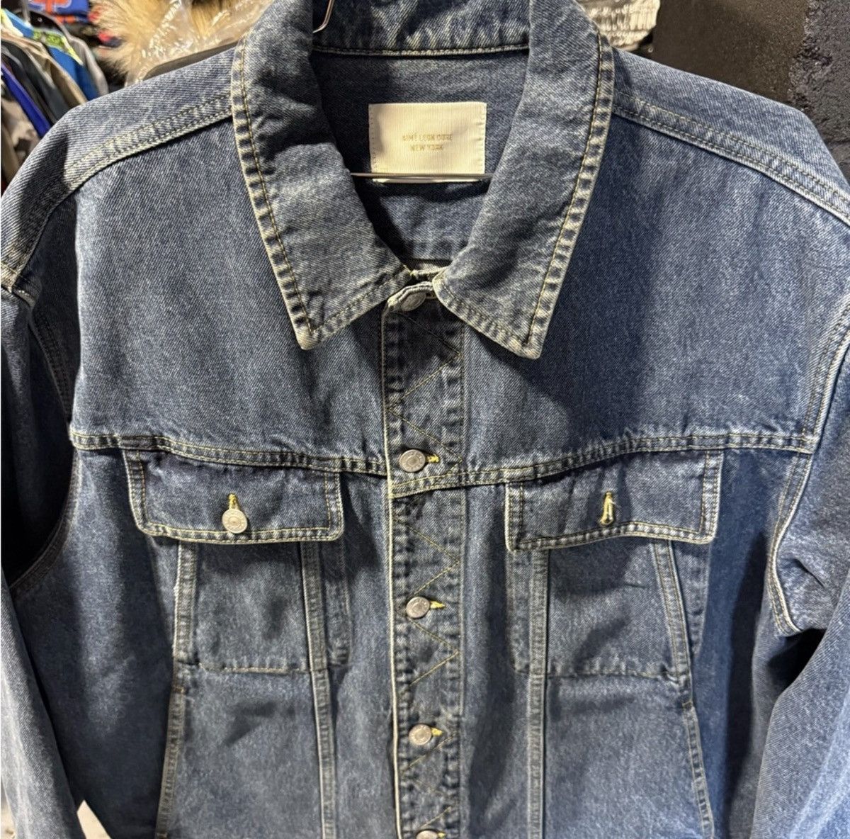 Aime Leon Dore Aime Leon Dore Denim Trucker Jacket Blue Mens Size 2XL Size US XXL / EU 58 / 5 - 2 Thumbnail
