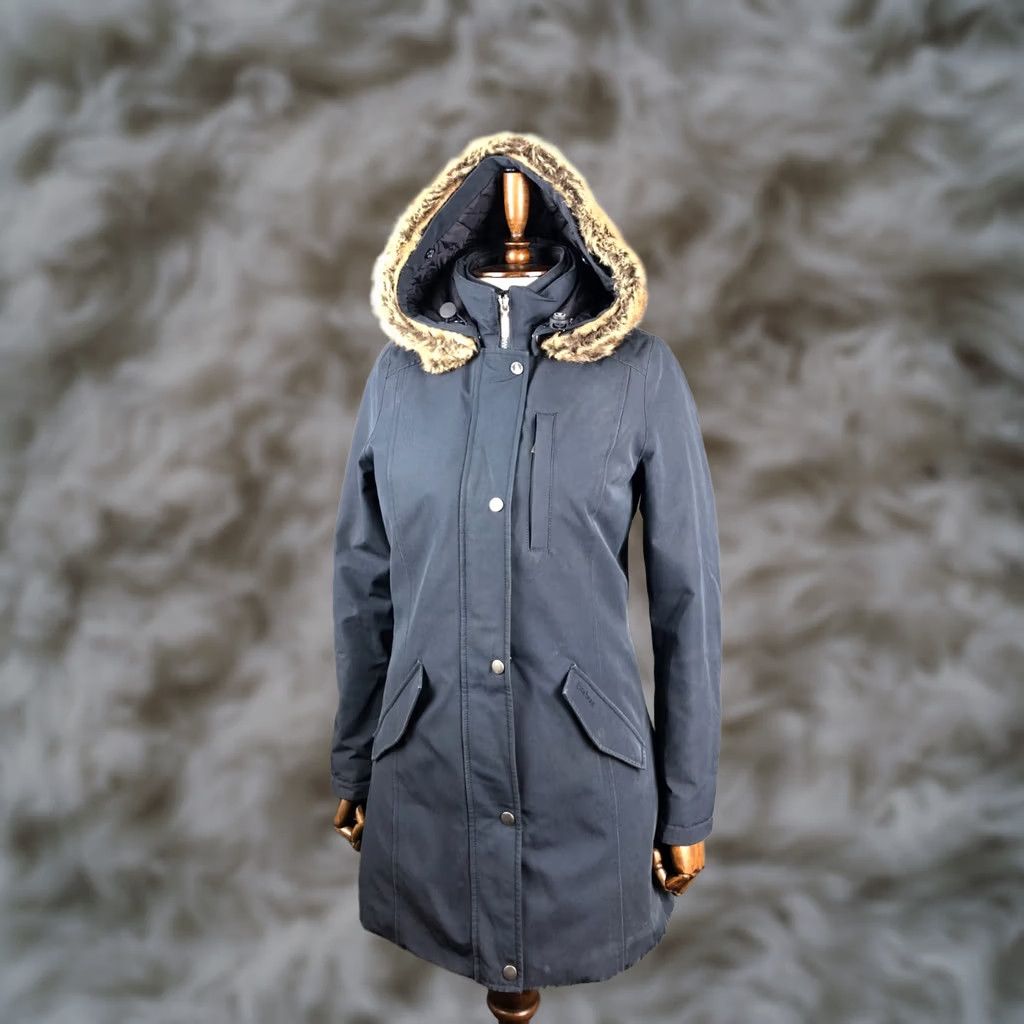 Barbour Barbour Jacket Women Full Zip Hooded Black Polyester 4 XS? Size S / US 4 / IT 40 - 1 Thumbnail