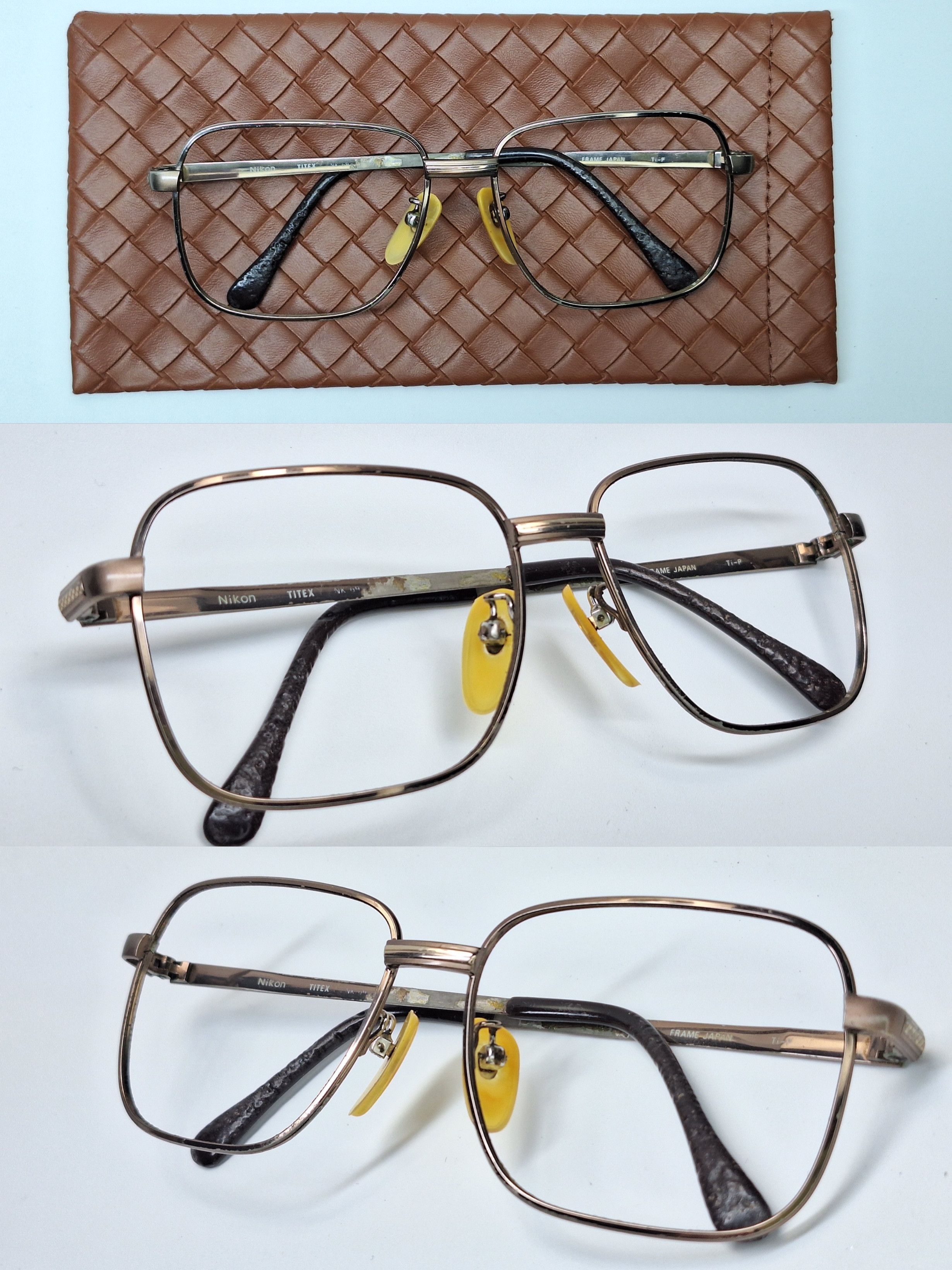 Nikon NIKON TITEX NK69 Ti-P Titanium Double Bridge Eyeglasses Size ONE SIZE - 6 Thumbnail