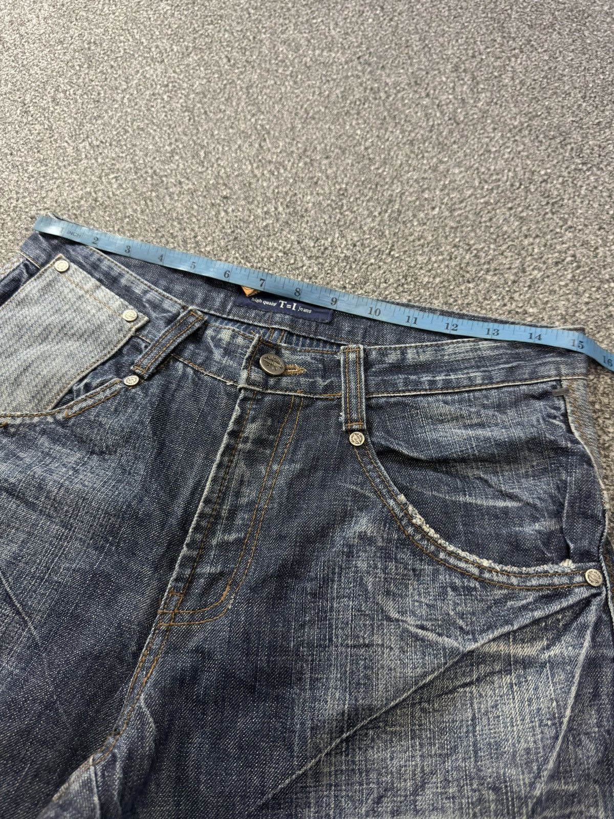 Fashion Victim Archive Japanese Denim Thinun Distressed Grunge Y2K Jeans Size US 30 / EU 46 - 18 Thumbnail