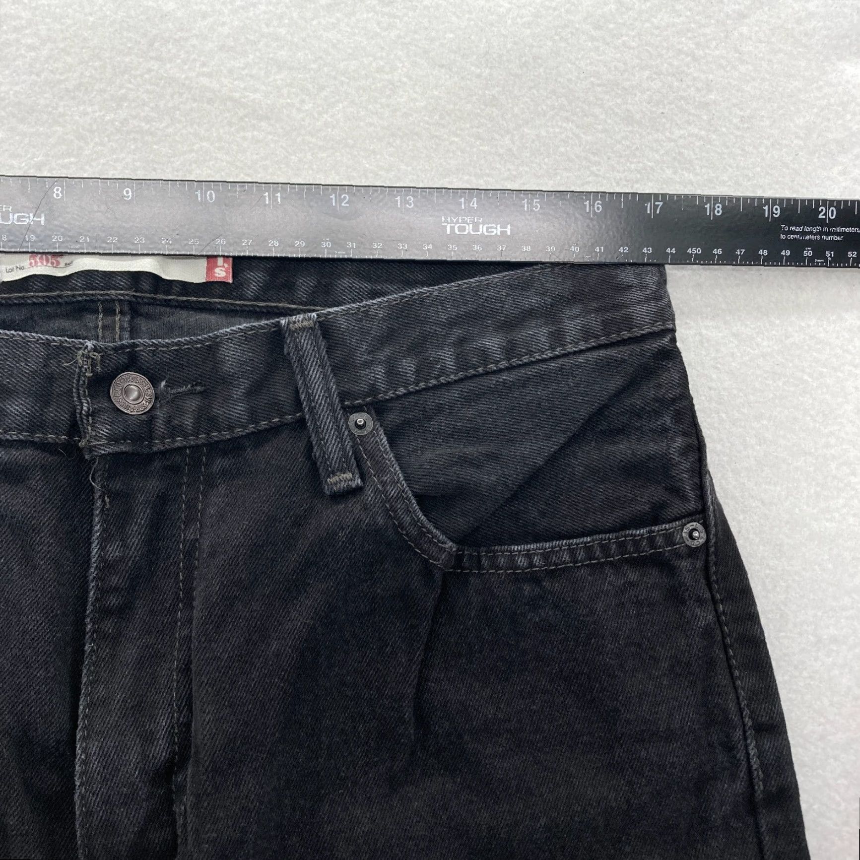 Levi's Levi's 505 Jeans Mens 34x32 Regular Straight Black Denim Mid Rise Grunge Western Denim Jeans - Levi's 505 Mens 34 32 Black Distressed None 5-Pocket Size US 34 / EU 50 - 6 Thumbnail
