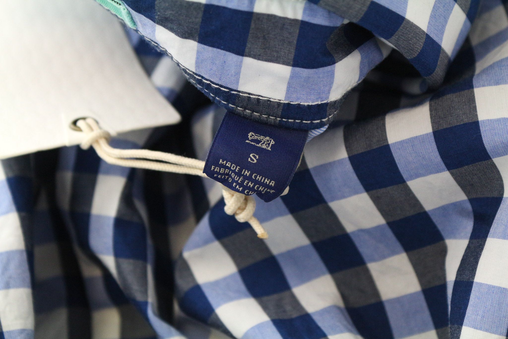 Scotch & Soda S Blue Gingham Cotton Button Shirt 75021 Size US S / EU 44-46 / 1 - 6 Thumbnail