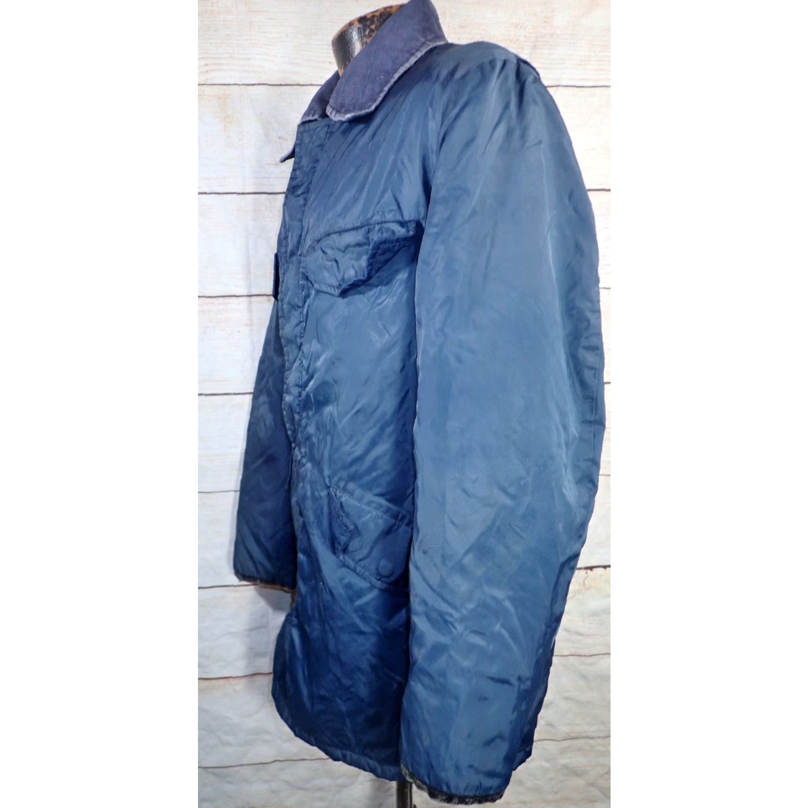 Vintage VINTAGE Kelsey Parka Shirt Mens L Blue Satin Nylon Quilted Lined 46" Chest 32" Length 19" Shoulder 24" Sleeve (90s) Mens Size US L / EU 52-54 / 3 - 3 Thumbnail