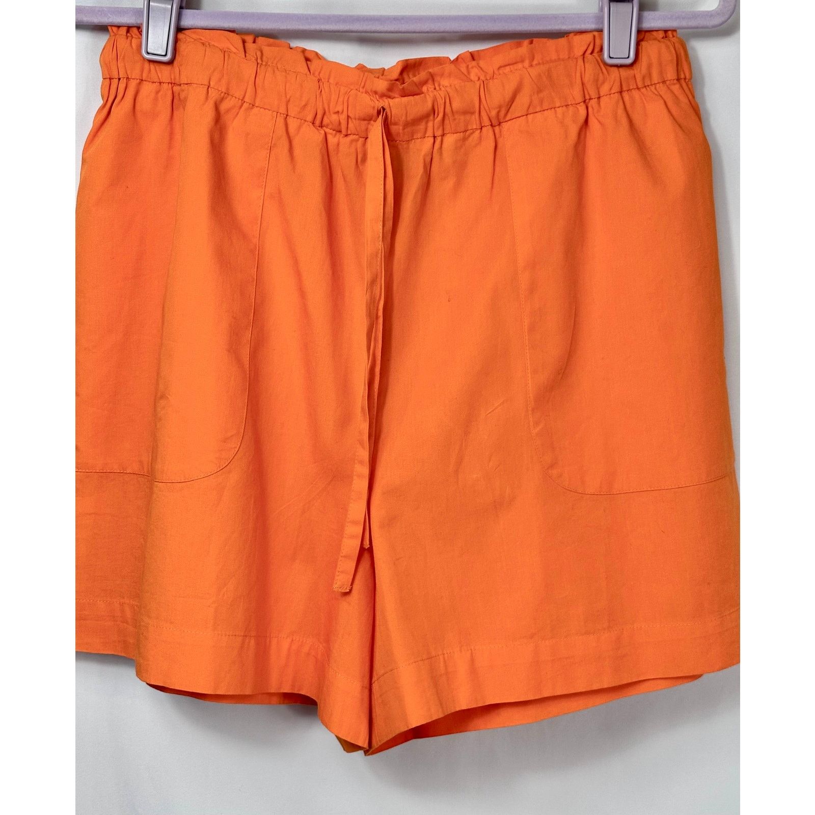 PIOMBO Piombo Drawstring Cotton Shorts with Pockets Orange size L Size 32" / US 10 / IT 46 - 6 Thumbnail