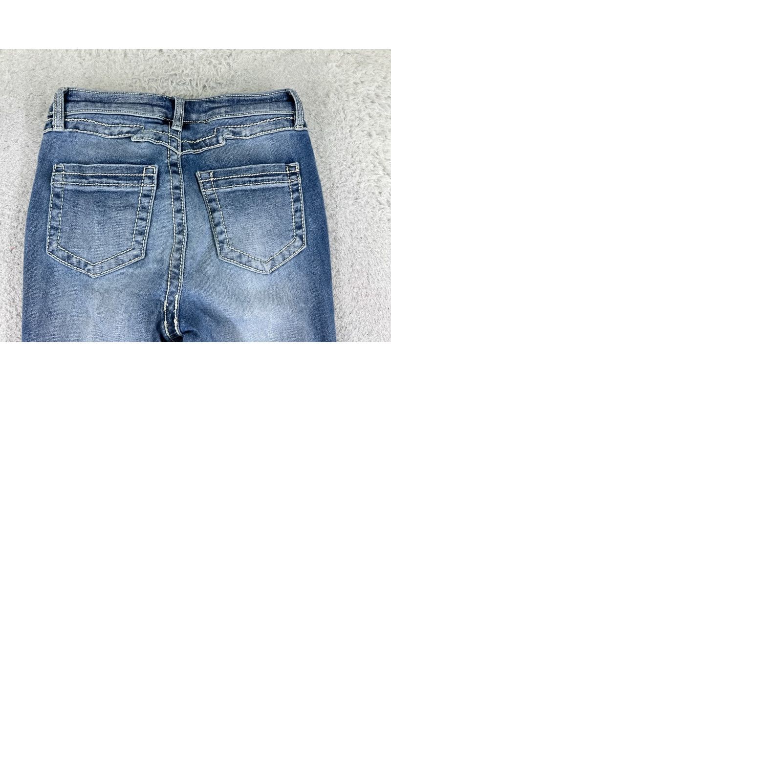 Fashion Nova Fashion Nova Jeans Womens 22x31 Blue Denim Flared Medium Wash Cotton Size 25" / US 0 / IT 36 - 10 Thumbnail