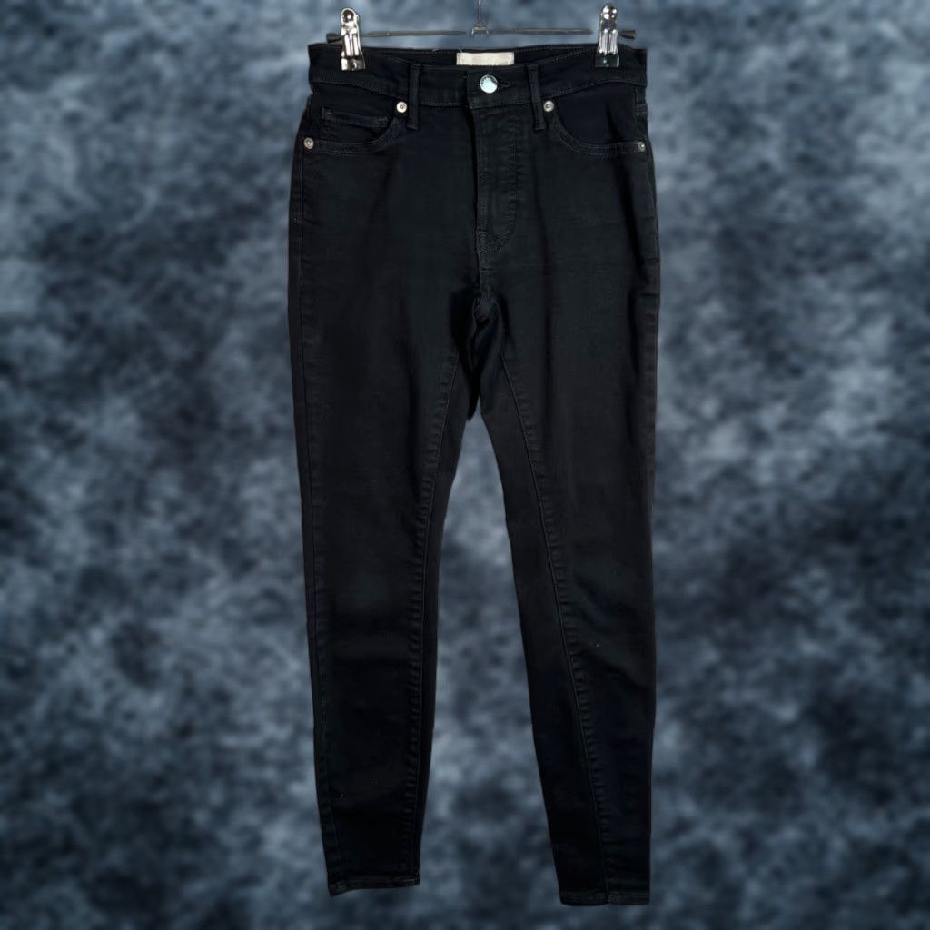 Everlane VINTAGE Everlane Jeans Women's 25 Black Mid-Rise Skinny Cotton Blend Denim Adult Womens Black Skinny Jeans 27 in 27 in 8.5-10.5 in Size 42" / US 20 - 1 Thumbnail