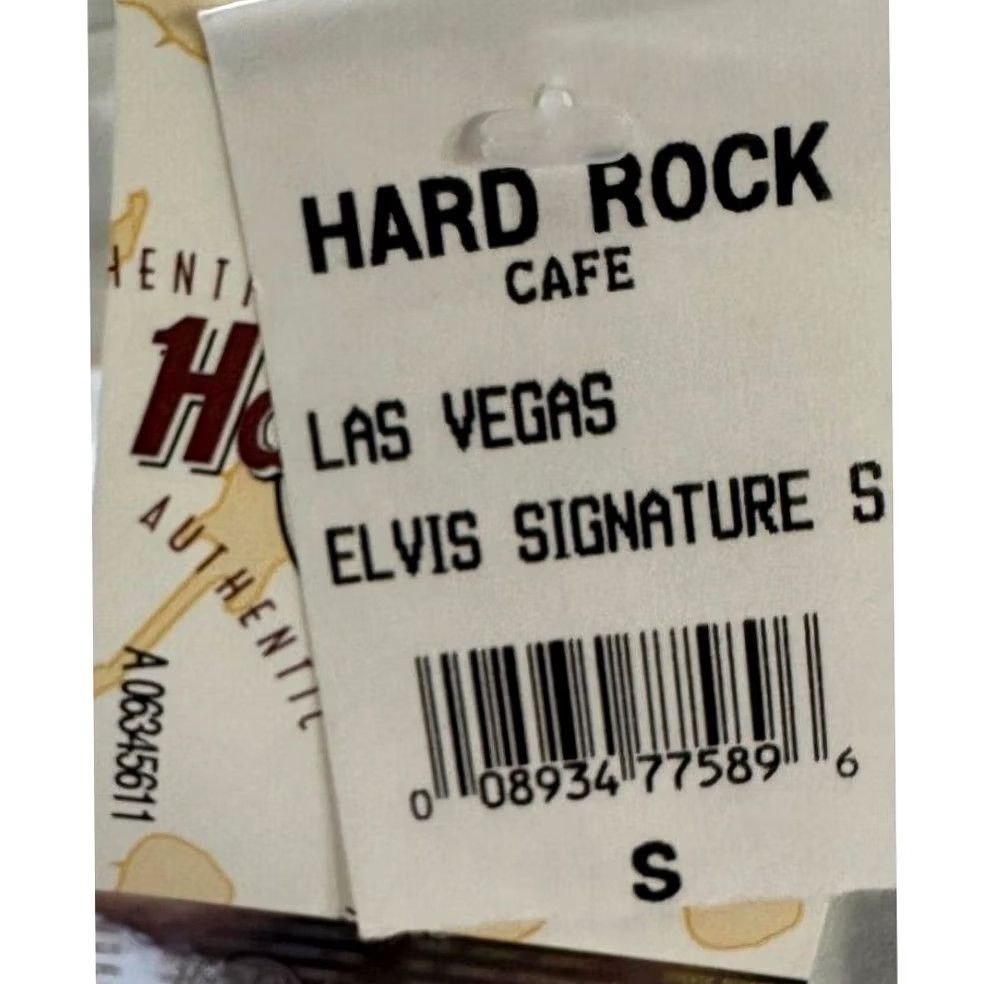 Hard Rock Cafe VINTAGE Hard Rock Cafe T-Shirt Unisex Small White Elvis Signature Series Tee NEW Size US S / EU 44-46 / 1 - 5 Thumbnail