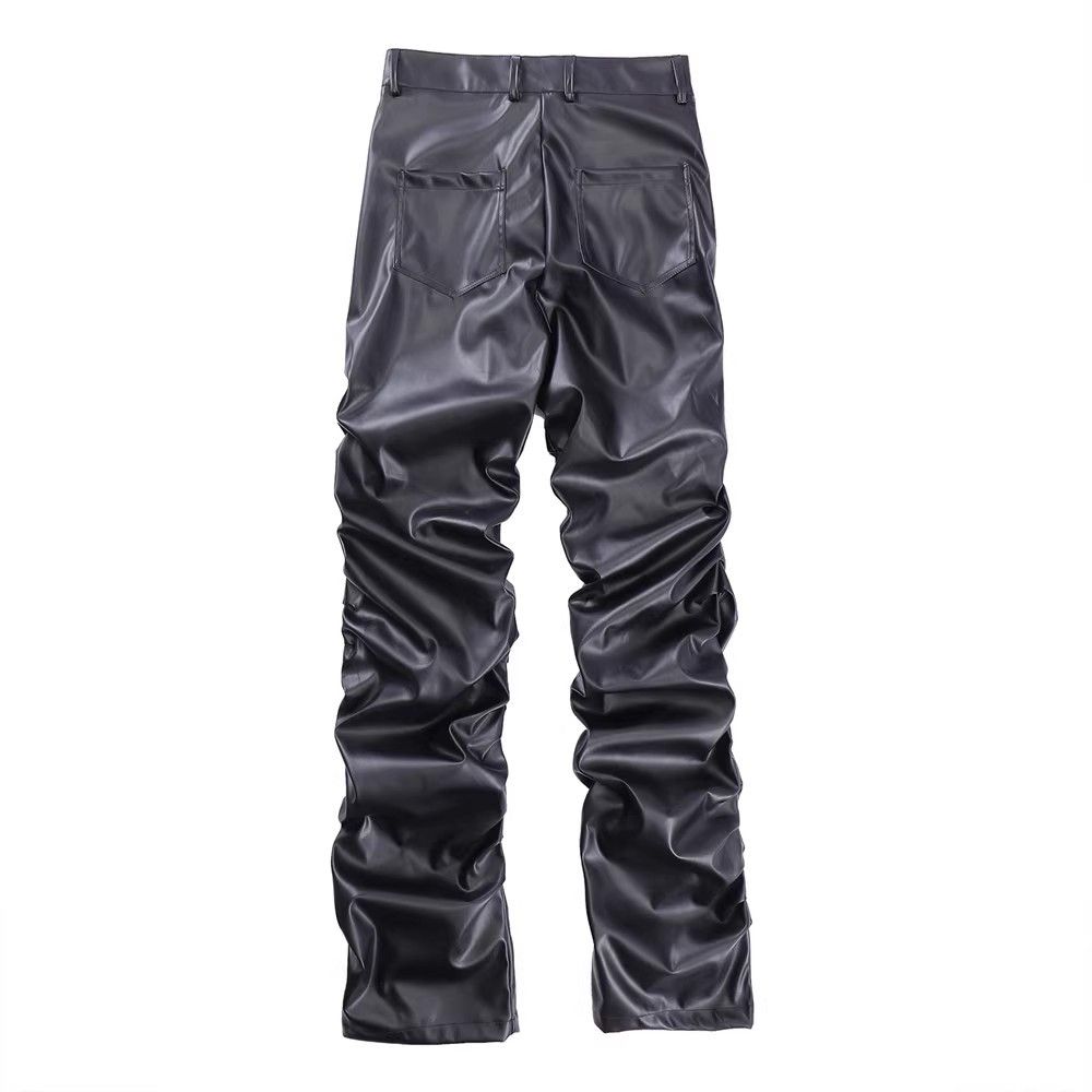 Japanese Brand Punk niche design hip-hop loose casual leather pants Size US 32 / EU 48 - 7 Thumbnail