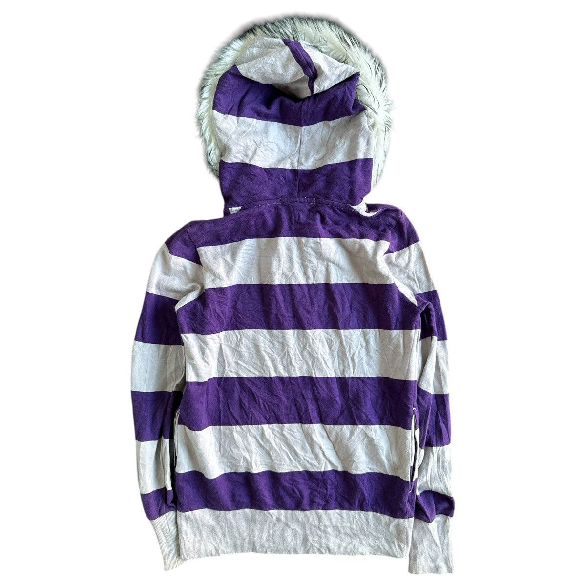 Hysteric Glamour AMPM BIG STRIPED Zip Fur HOODIE IFSIXWASNINE LGB STYLE Size S / US 4 / IT 40 - 2 Thumbnail