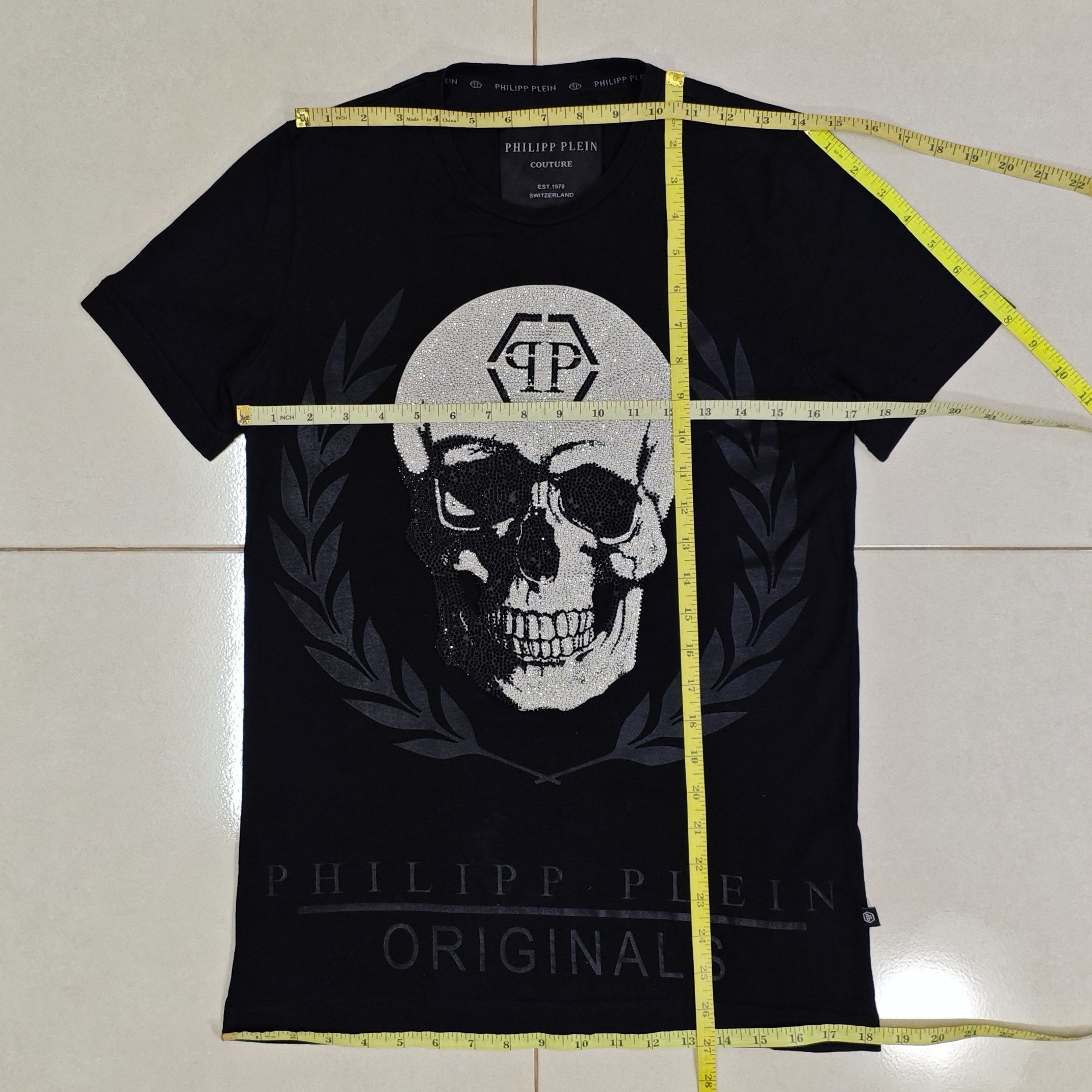 Philipp Plein PHILIPP PLEIN Originals Crystal Skull Black S Tshirt Tee Size US S / EU 44-46 / 1 - 17 Thumbnail