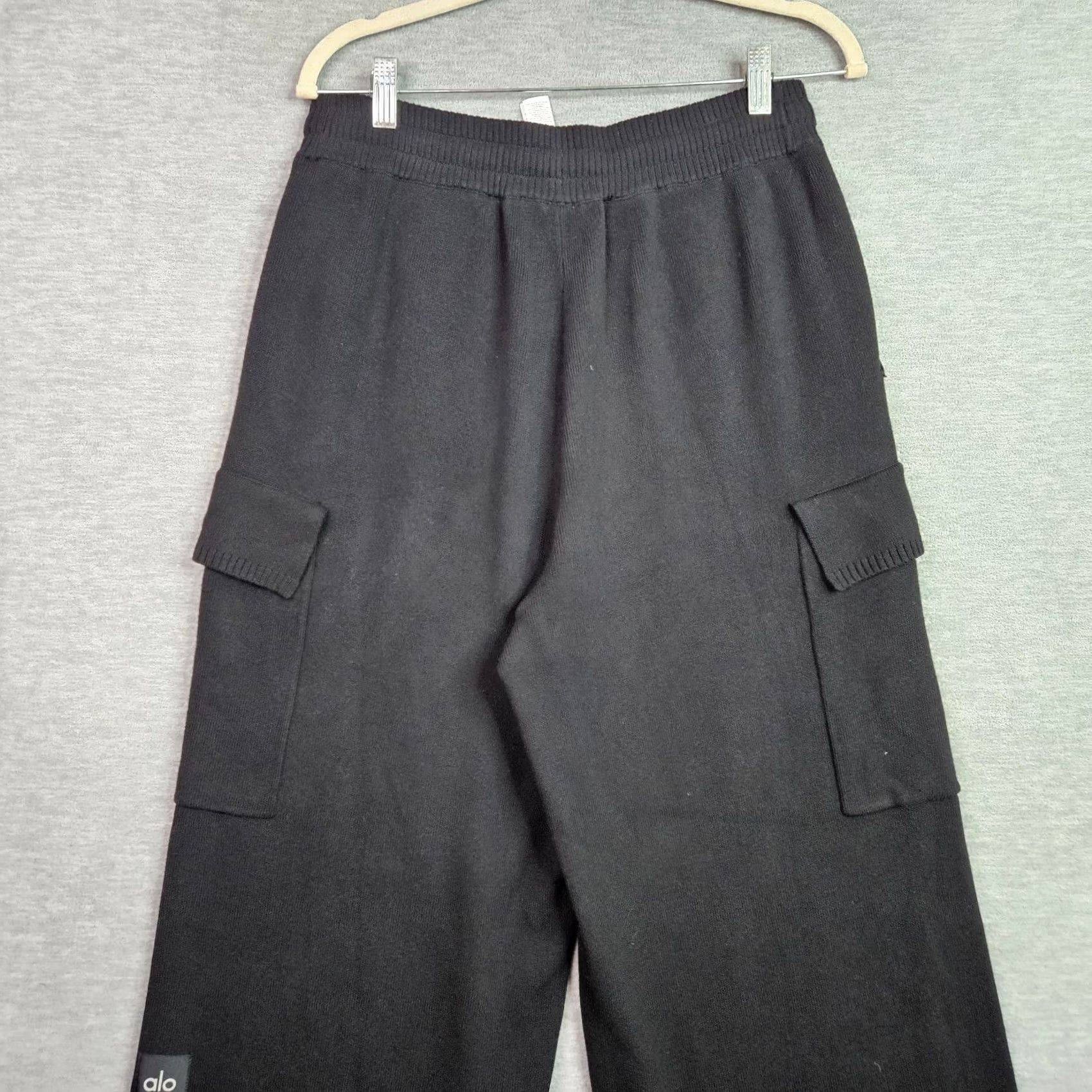 Alo Alo Yoga Pants Women Large Black Straight Leg Stretch Athleisure Lounge Size 36" / US 14 / IT 50 - 5 Thumbnail