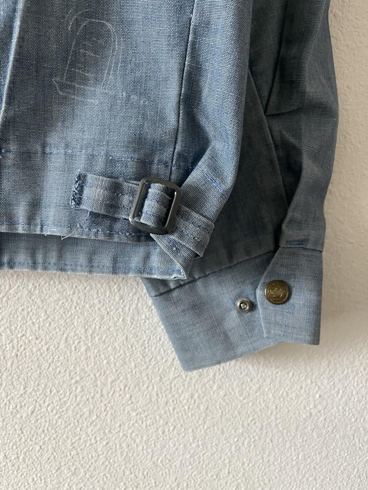 Other Vintage Hand Drawn Chambray Denim Jacket Blue M/L Size L / US 10 / IT 46 - 5 Thumbnail