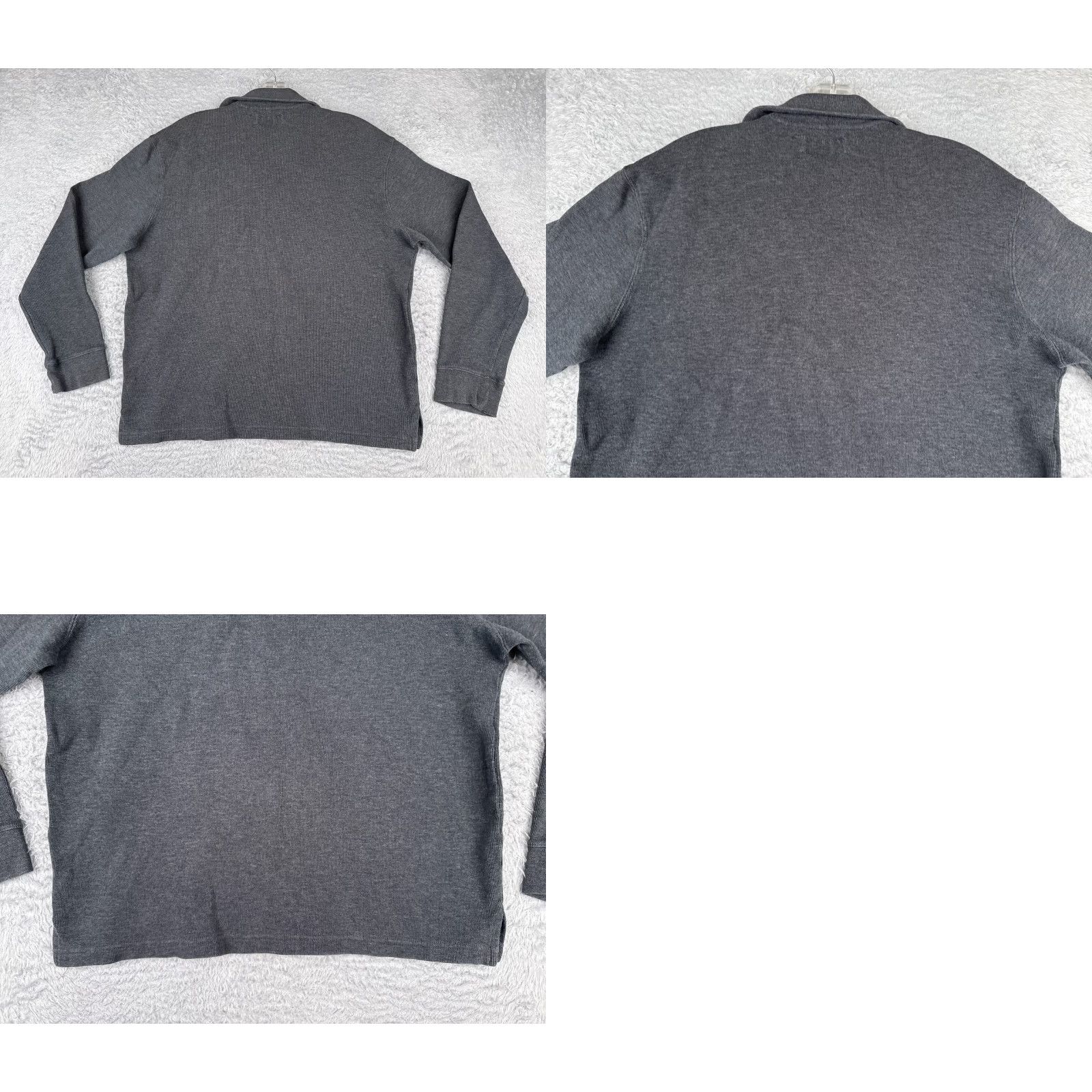 Vintage US Polo Assn Sweater Men L Gray 1/4 Zip Mock Neck 100% Cotton Knit Pullover Regular Size L Mens Size US L / EU 52-54 / 3 - 9 Thumbnail