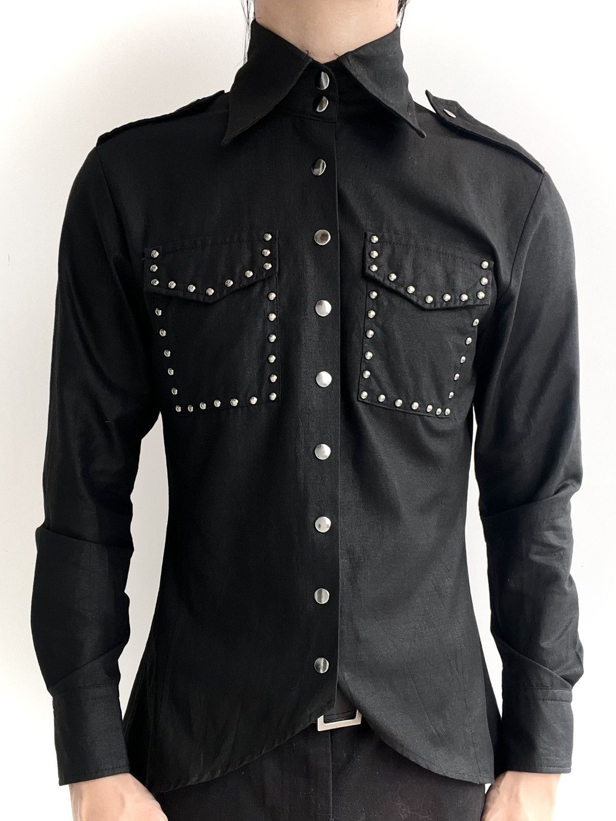 Japanese Brand black peace now button up bat collar shirt | Grailed